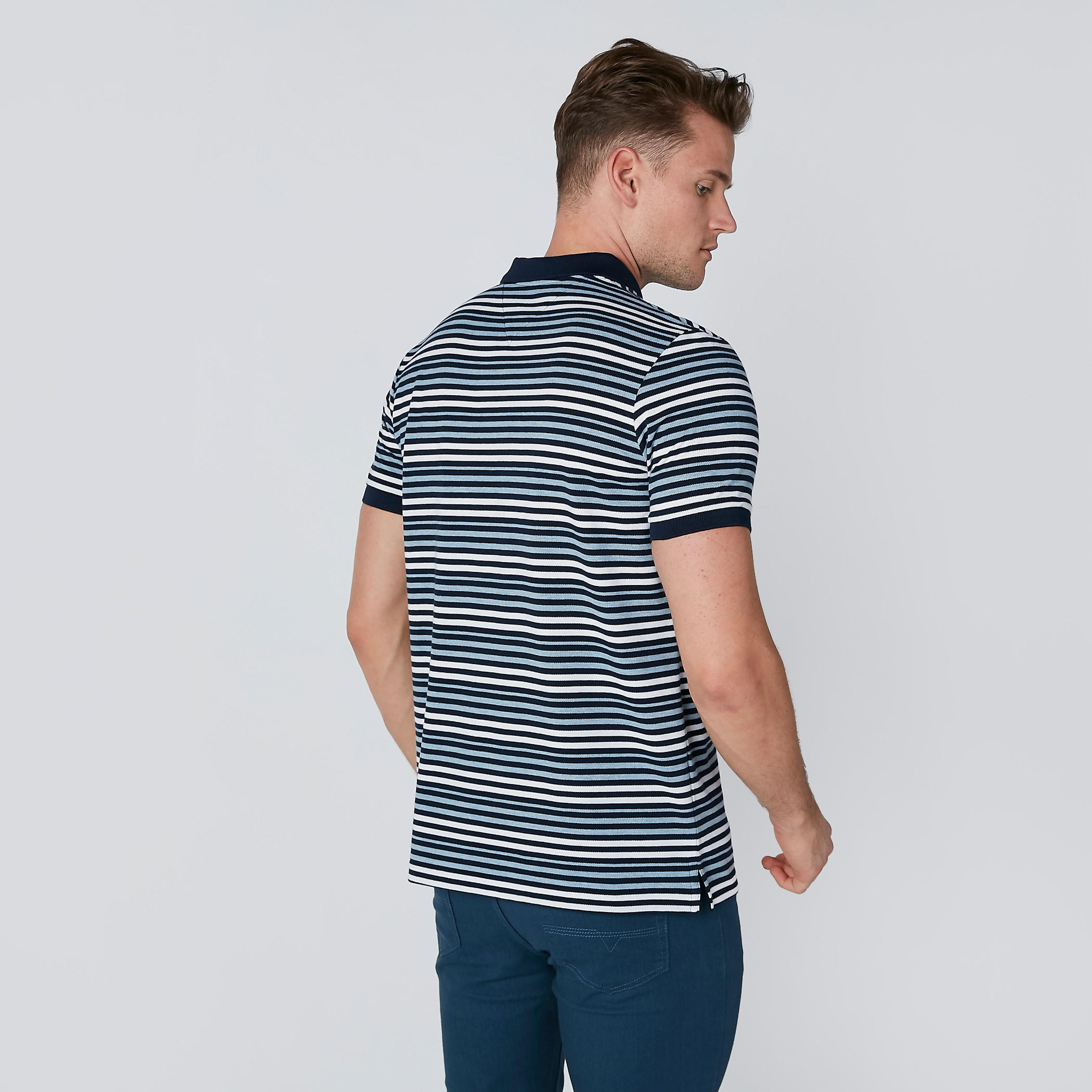 تيشيرت مقلّم بياقة بولو وأكمام قصيرة-men-clothing-tshirtsandpolos-polos-image-2