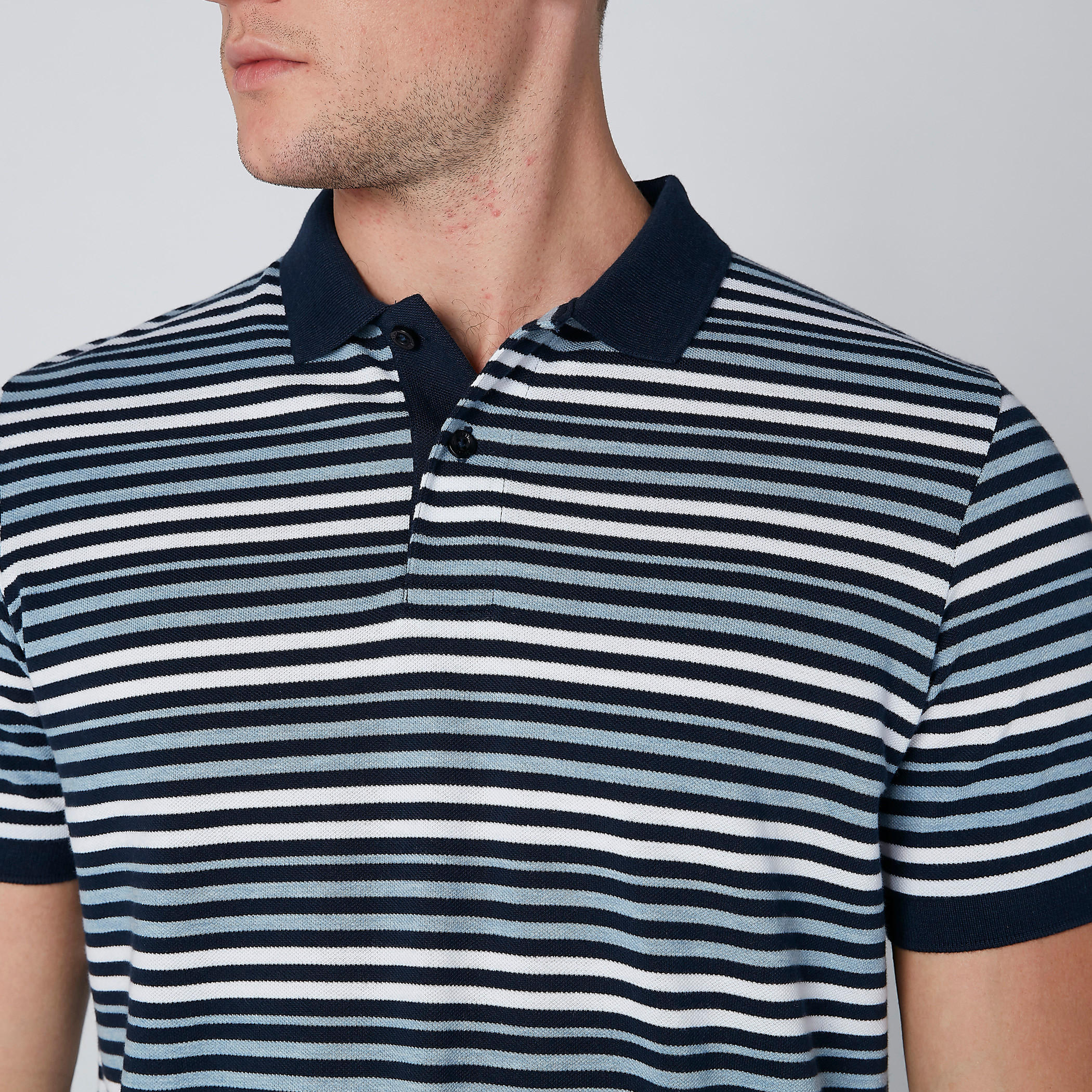 تيشيرت مقلّم بياقة بولو وأكمام قصيرة-men-clothing-tshirtsandpolos-polos-image-4