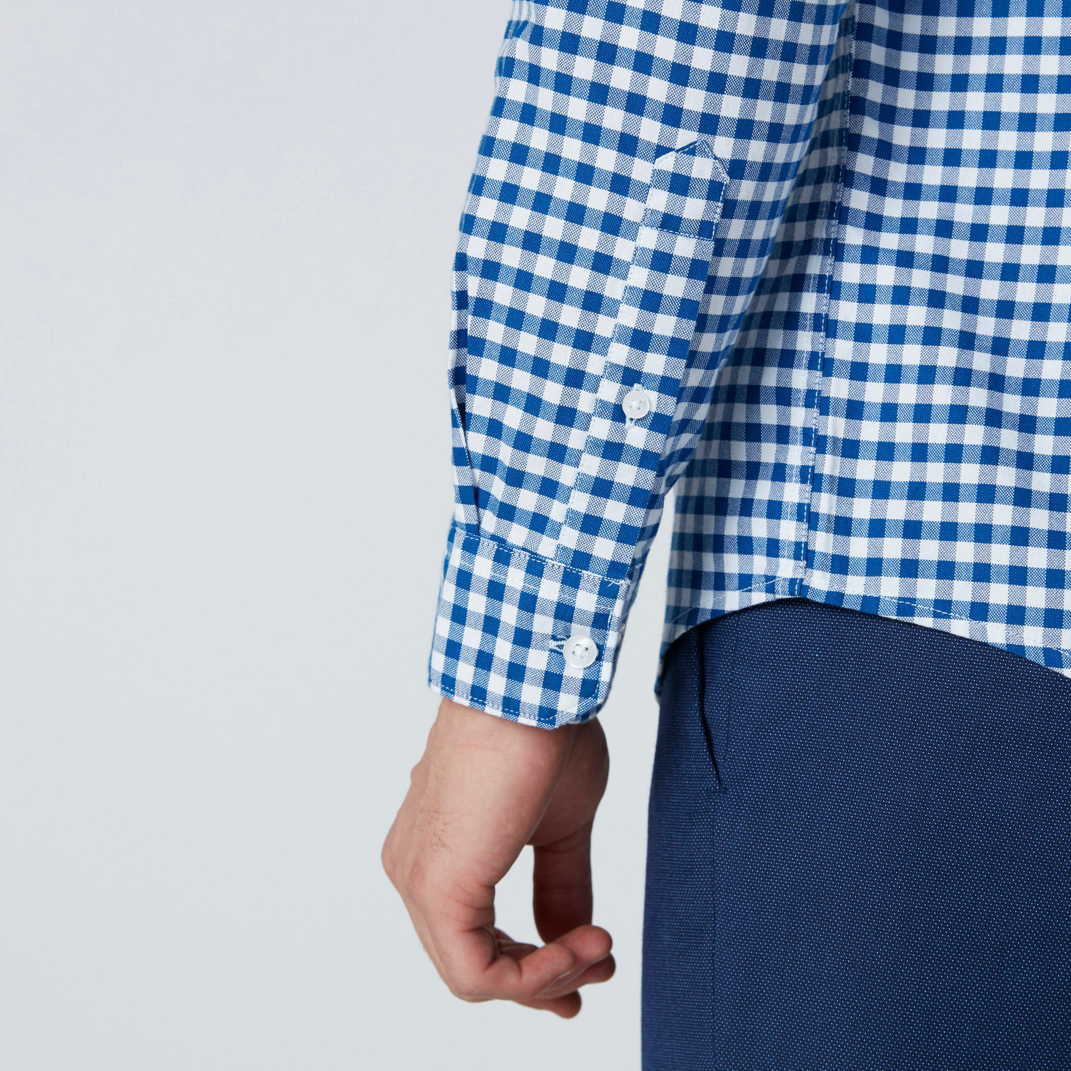 قميص سليم فيت كاروهات بأكمام طويلة-men-clothing-shirts-image-4