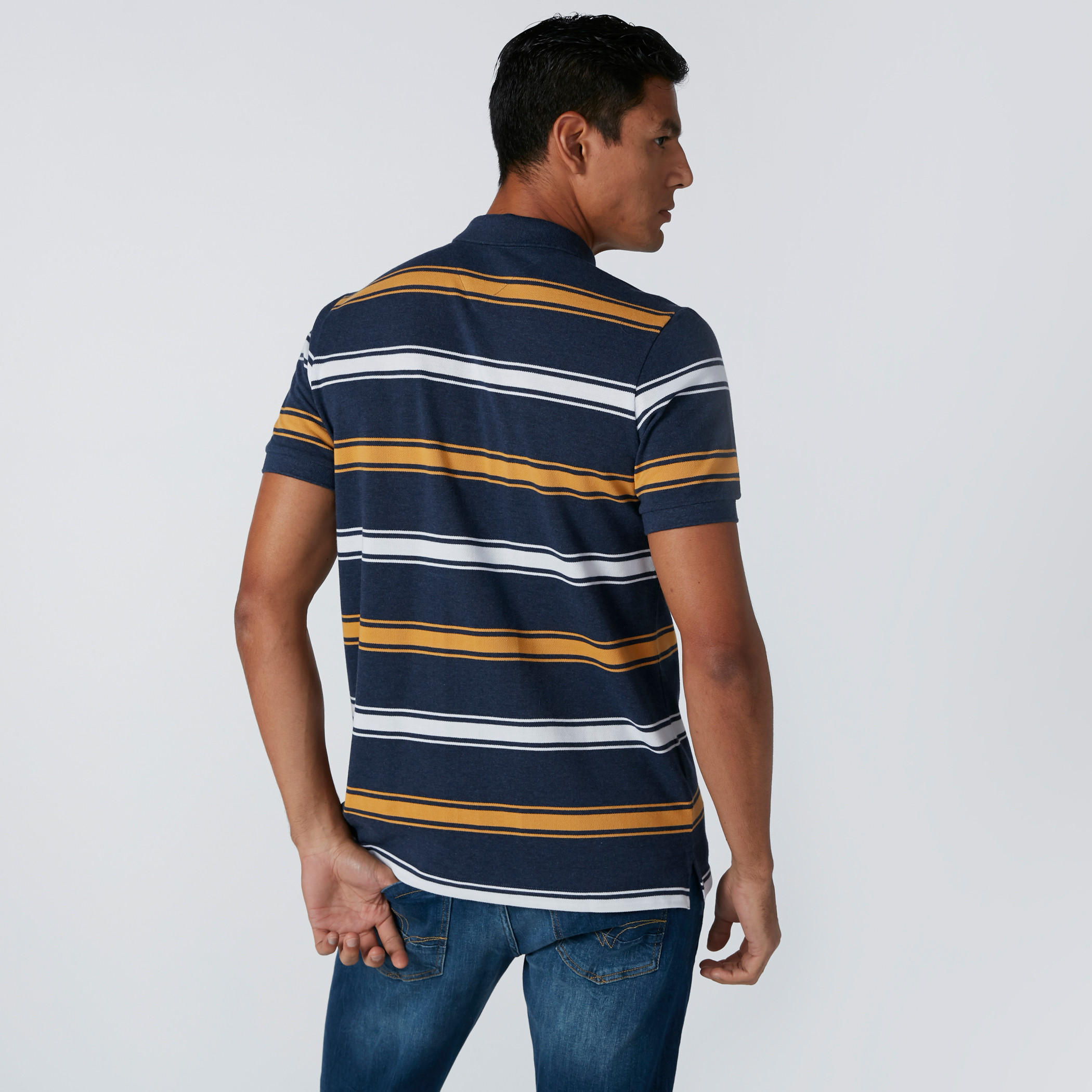 تيشيرت مقلّم بياقة بولو وأكمام قصيرة-men-clothing-tshirtsandpolos-polos-image-2