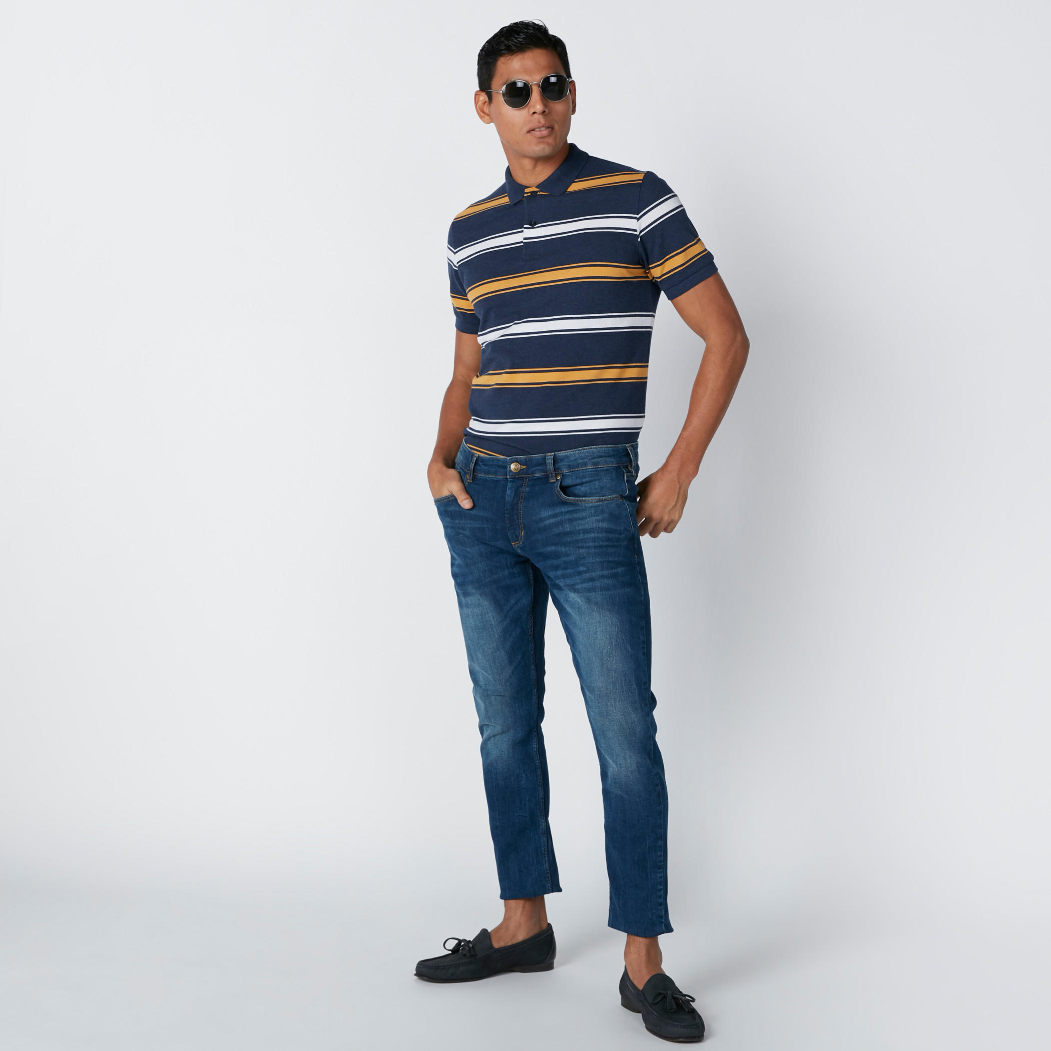 تيشيرت مقلّم بياقة بولو وأكمام قصيرة-men-clothing-tshirtsandpolos-polos-image-3