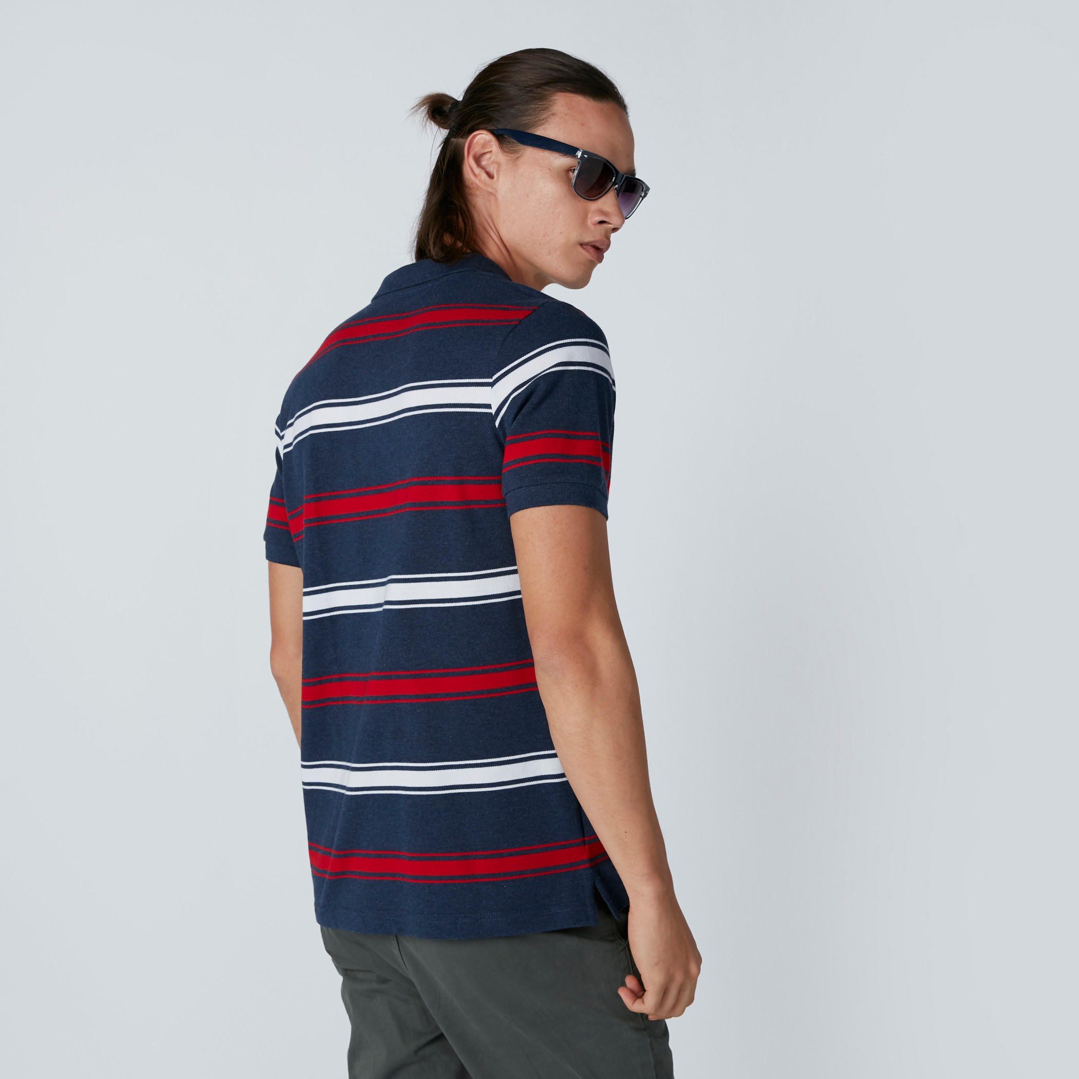 تيشيرت مقلّم بياقة بولو وأكمام قصيرة-men-clothing-tshirtsandpolos-polos-image-2