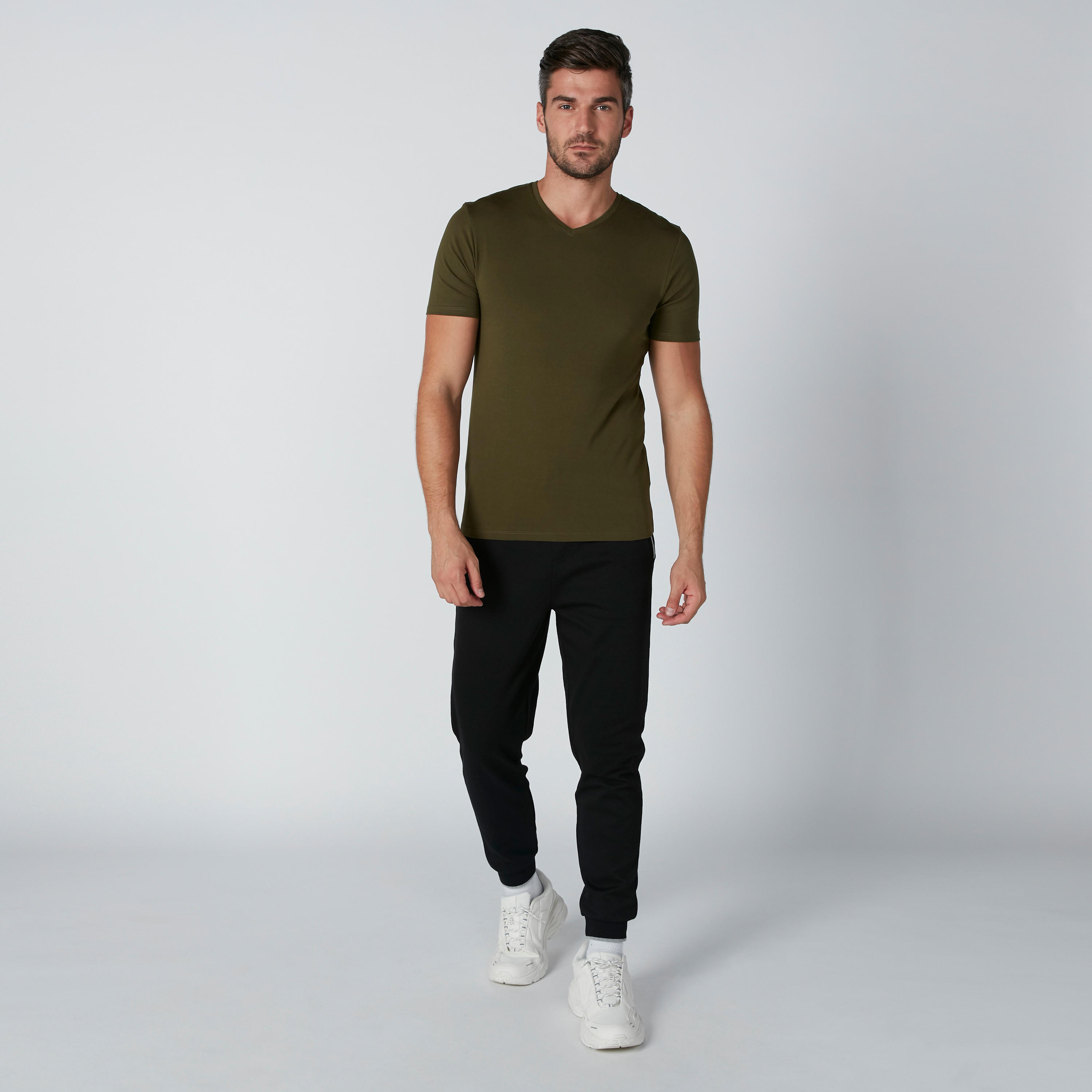 V-Neck T-Shirt with Short Sleeves-men-clothing-tshirtsandpolos-tshirts-image-3