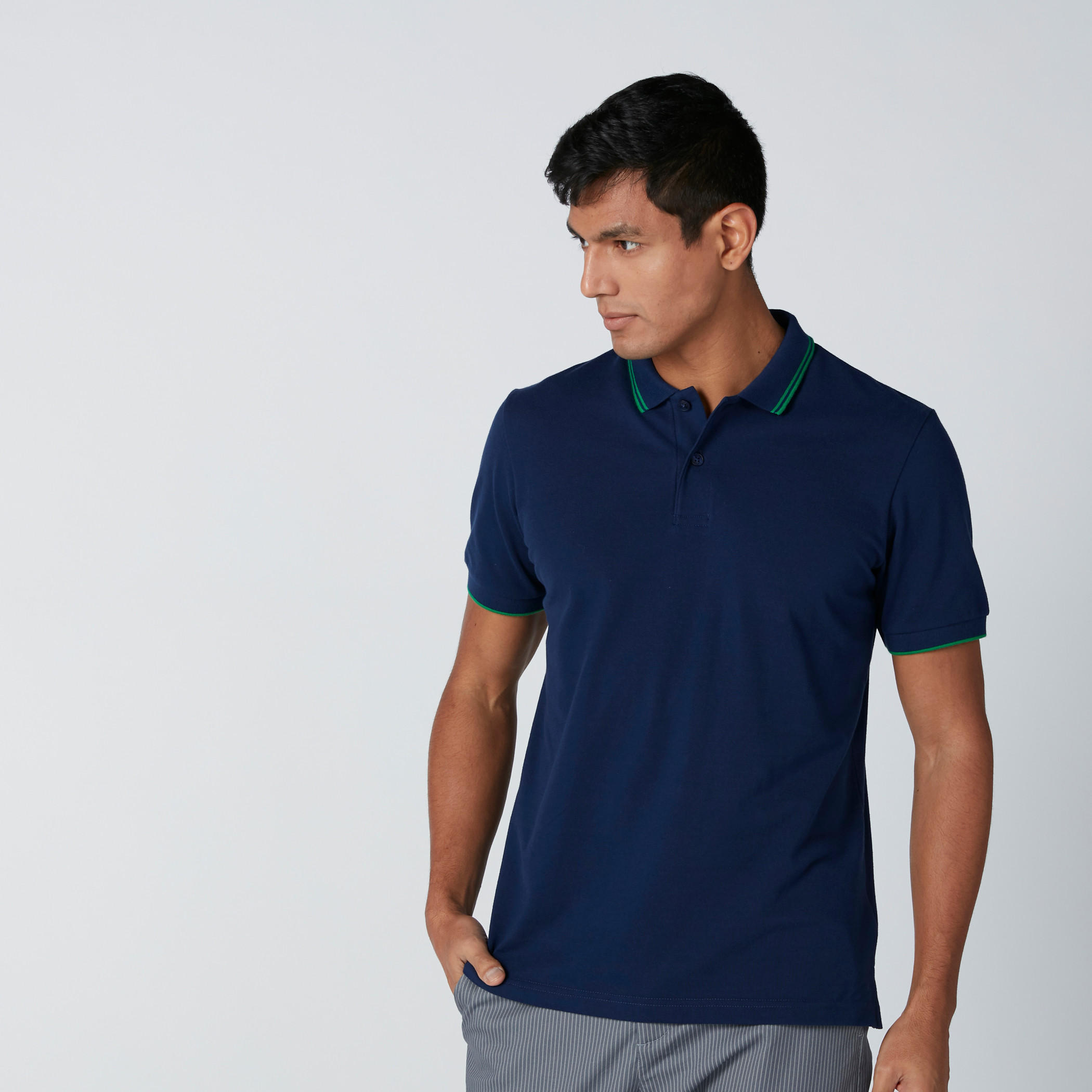 تيشيرت بياقة بولو وأكمام قصيرة ودرزات-men-clothing-tshirtsandpolos-polos-image-3