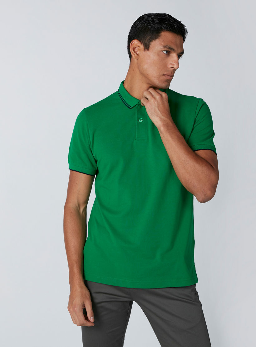 تيشيرت بياقة بولو وأكمام قصيرة ودرزات-men-clothing-tshirtsandpolos-polos-image-1