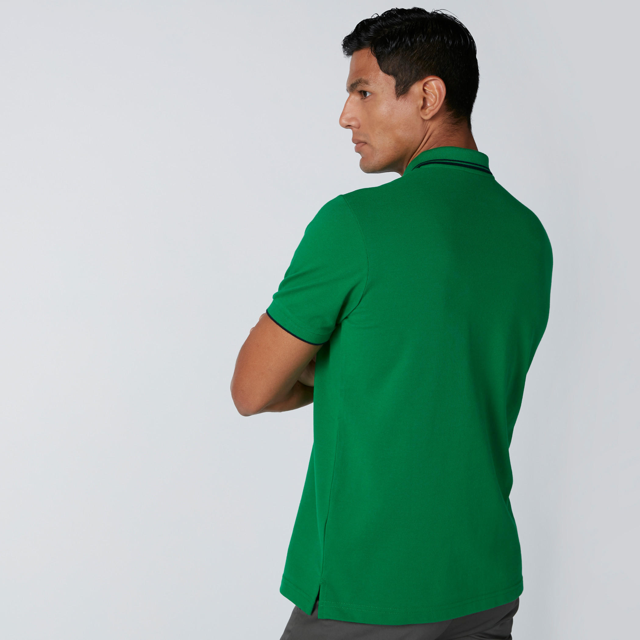 تيشيرت بياقة بولو وأكمام قصيرة ودرزات-men-clothing-tshirtsandpolos-polos-image-2