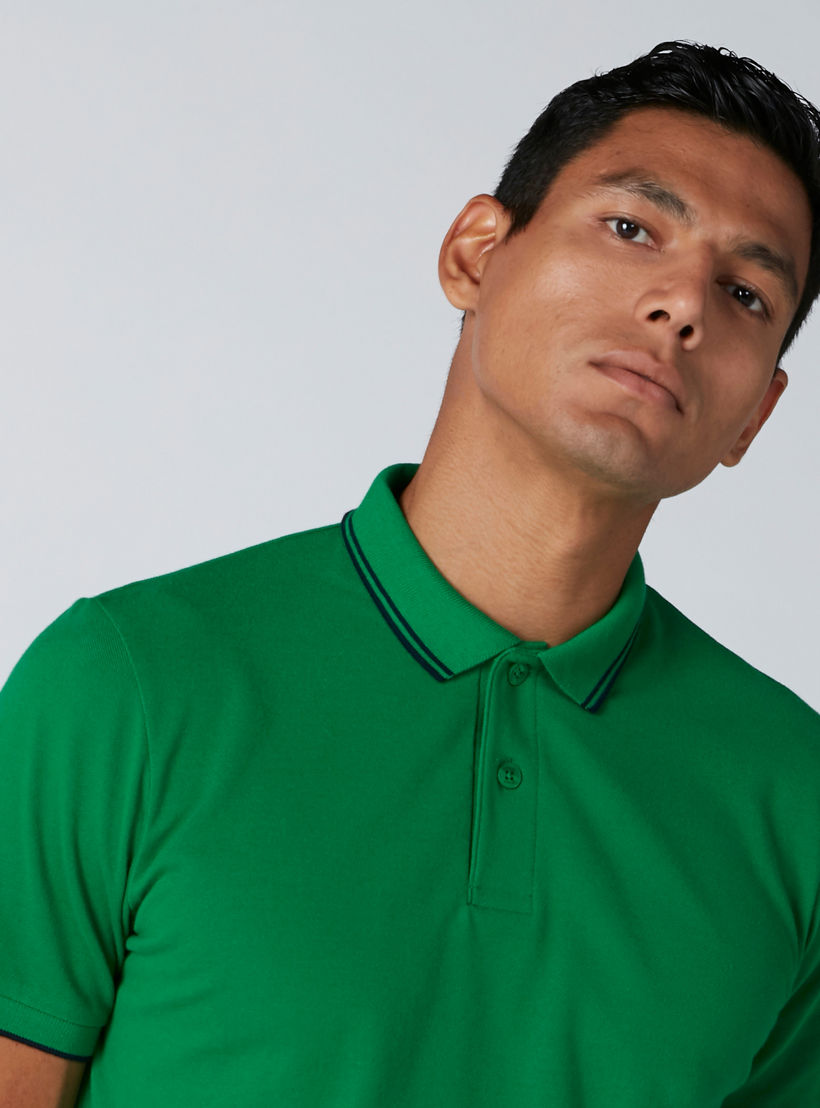 تيشيرت بياقة بولو وأكمام قصيرة ودرزات-men-clothing-tshirtsandpolos-polos-image-4