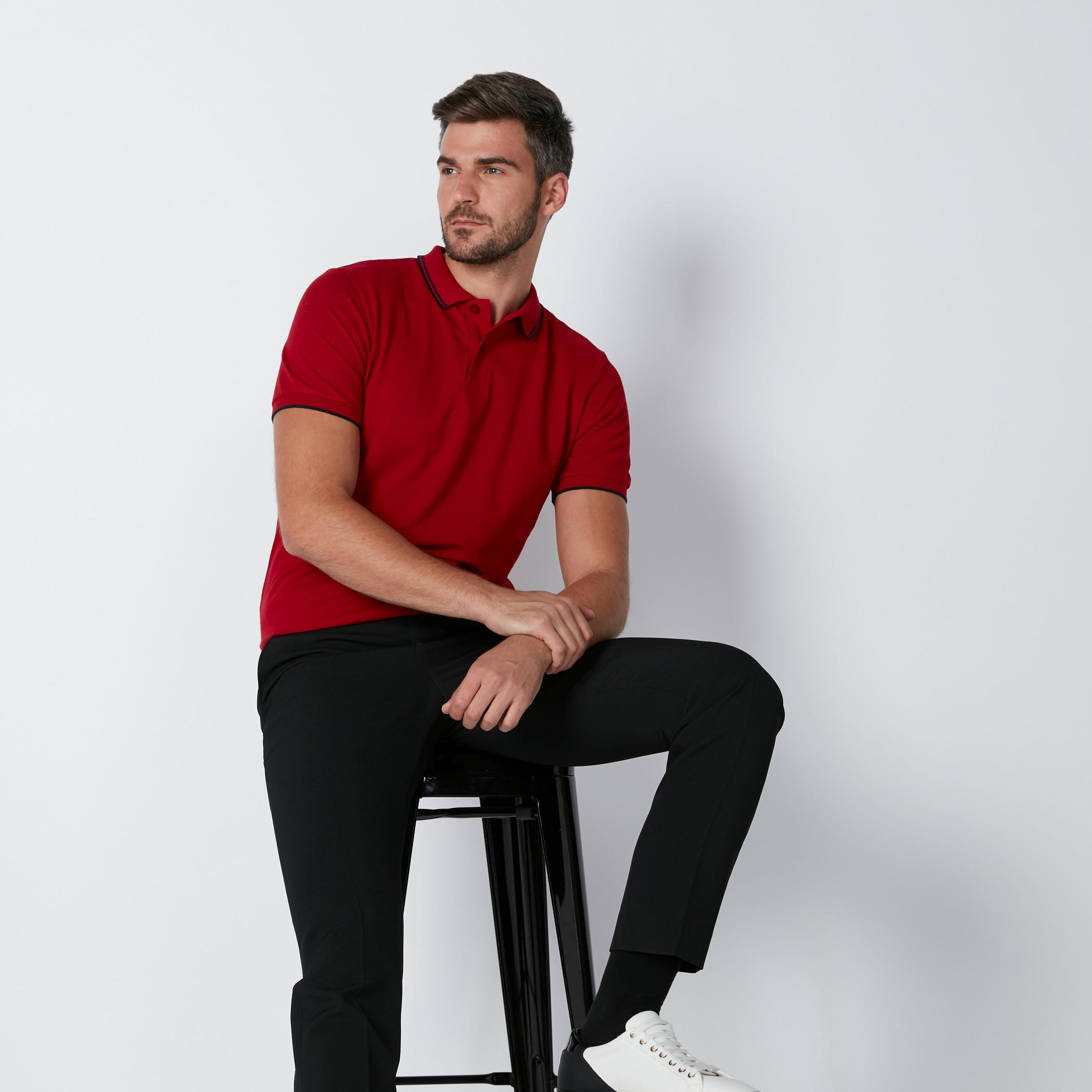 تيشيرت بياقة بولو وأكمام قصيرة-men-clothing-tshirtsandpolos-polos-image-2