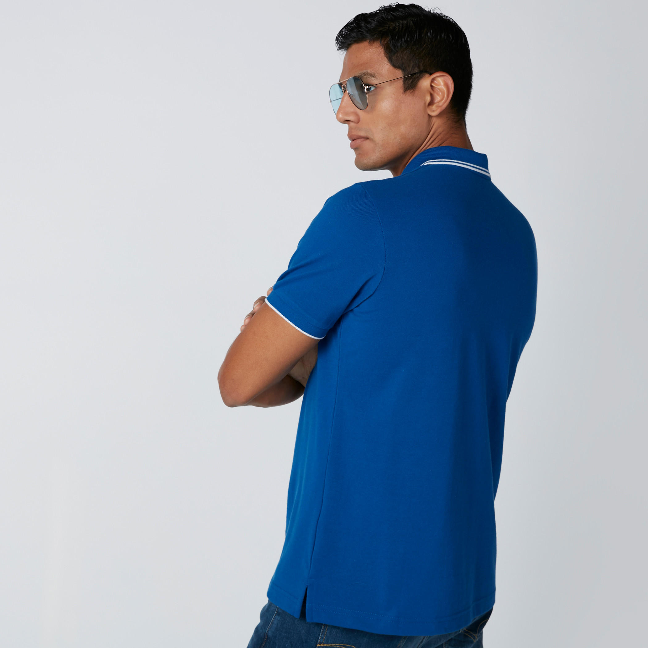 تيشيرت بياقة بولو وأكمام قصيرة ودرزات-men-clothing-tshirtsandpolos-polos-image-2