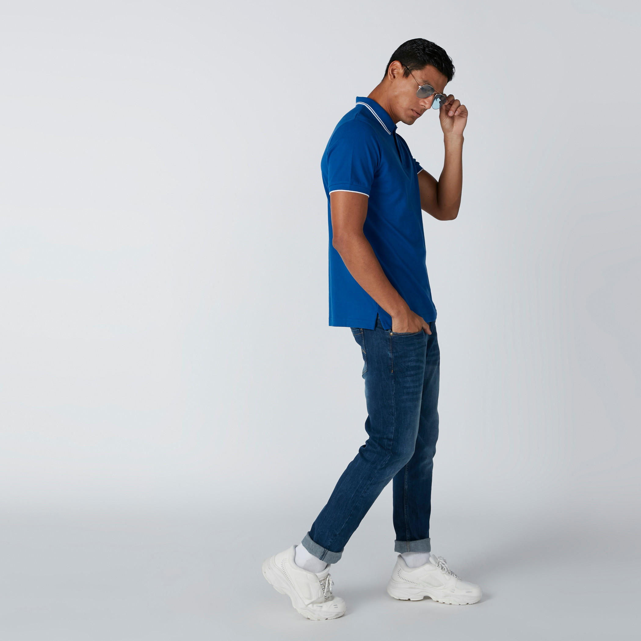 تيشيرت بياقة بولو وأكمام قصيرة ودرزات-men-clothing-tshirtsandpolos-polos-image-3