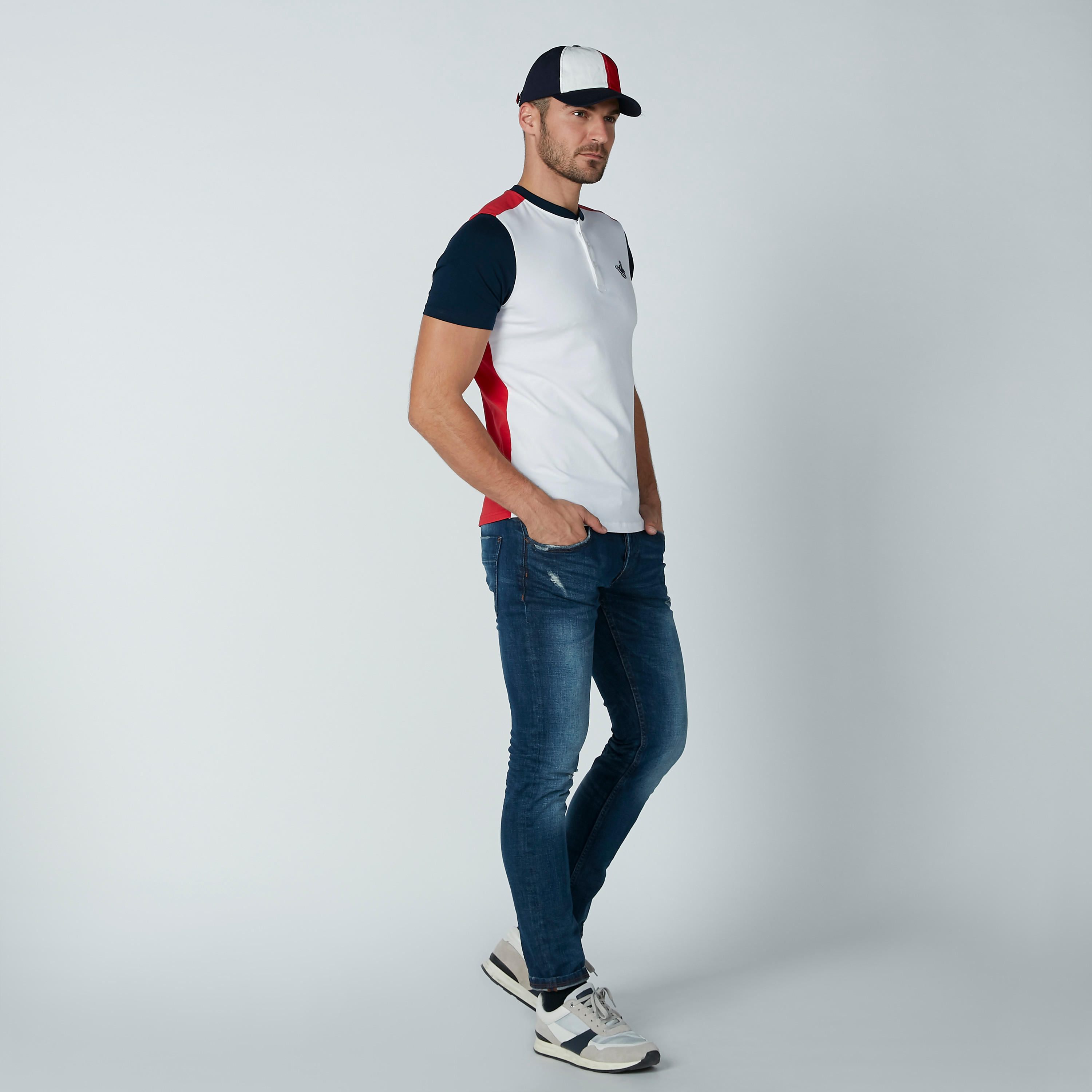 تيشيرت مستدام سادة بياقة هينلي وأكمام قصيرة-men-clothing-tshirtsandpolos-tshirts-image-7