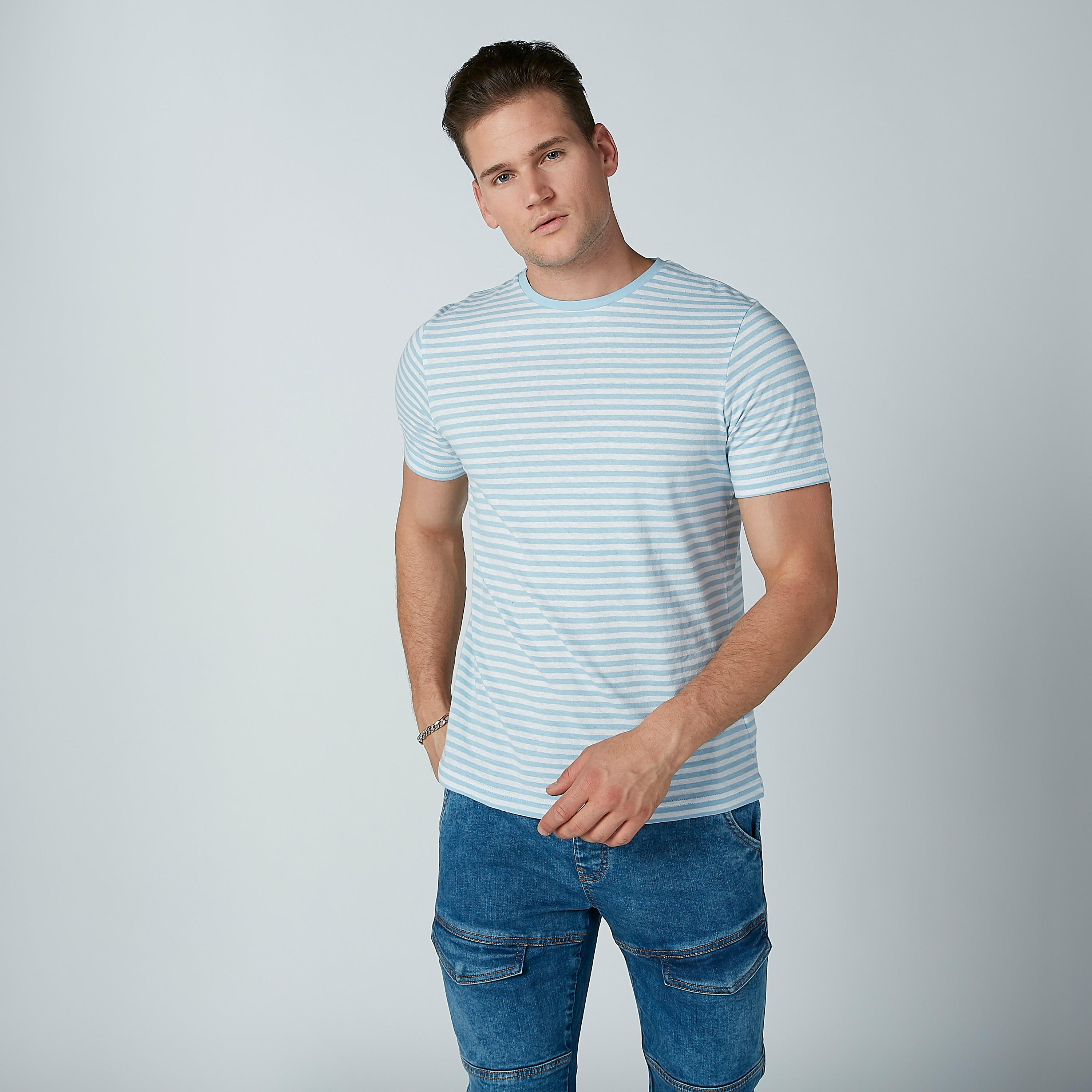 تيشيرت مقلم بأكمام قصيرة-men-clothing-tshirtsandpolos-tshirts-image-3