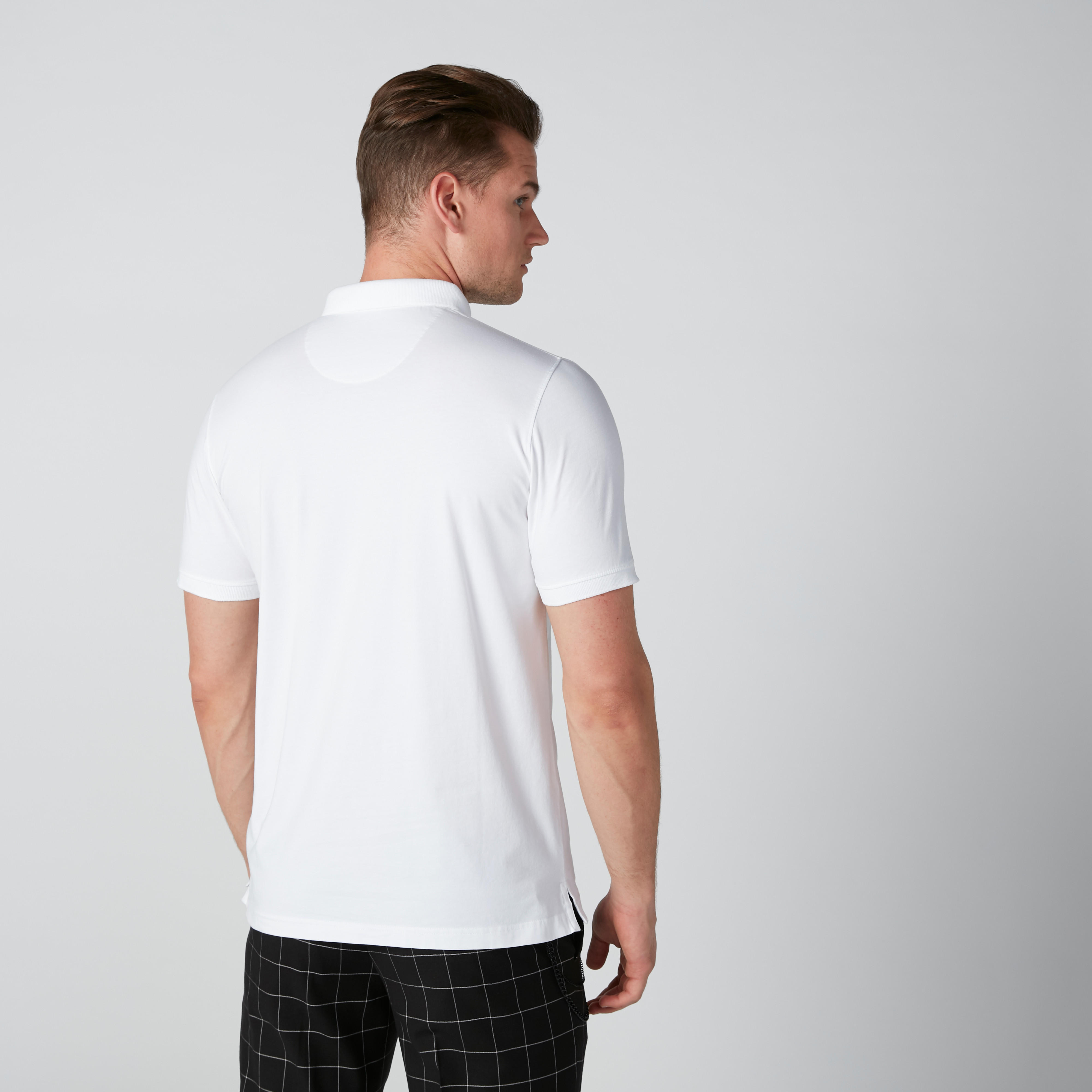 Sustainable Polo Neck T-Shirt with Short Sleeves-men-clothing-tshirtsandpolos-polos-image-2