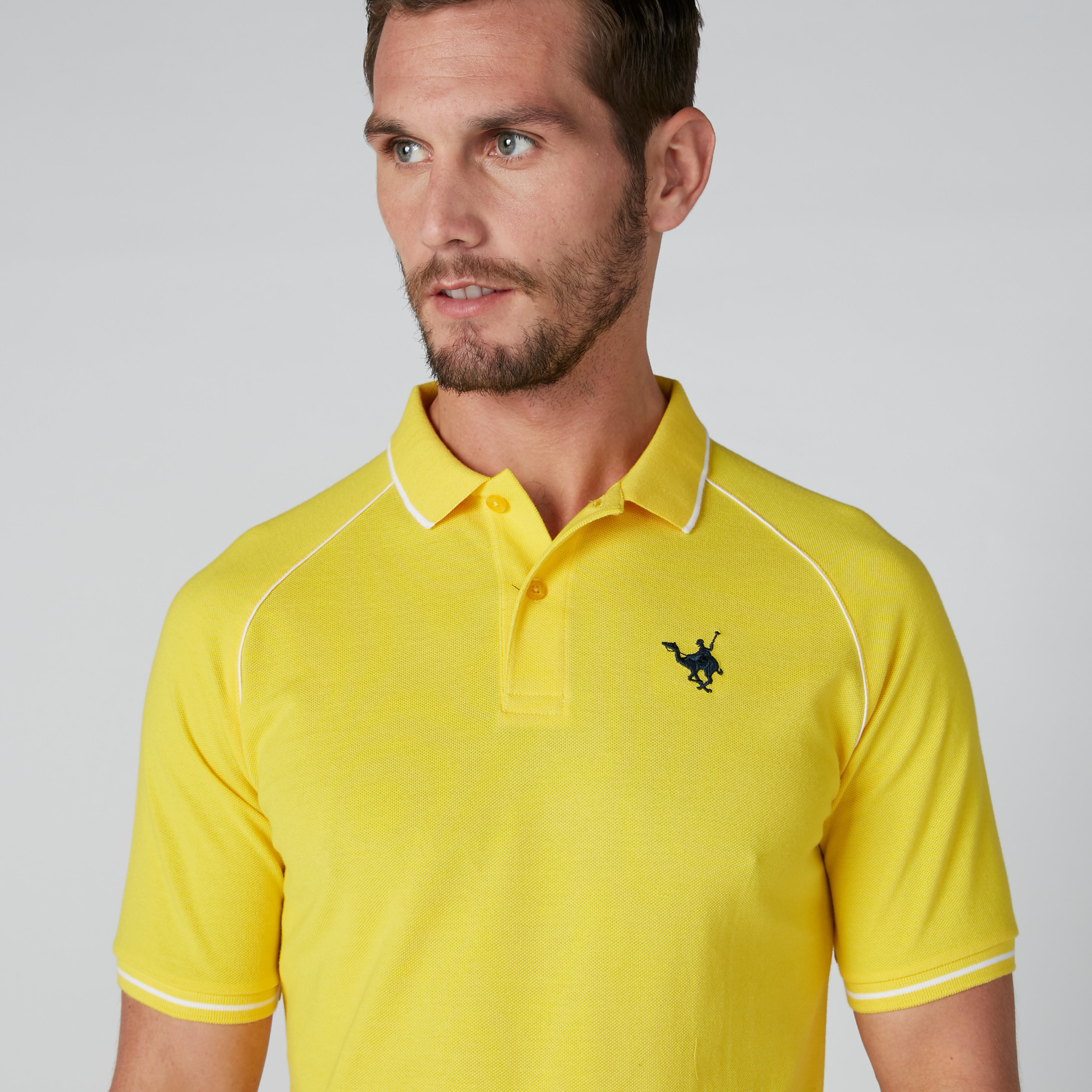 تيشيرت مستدام سليم فيت بياقة بولو وأكمام مغايرة-men-clothing-tshirtsandpolos-polos-image-4