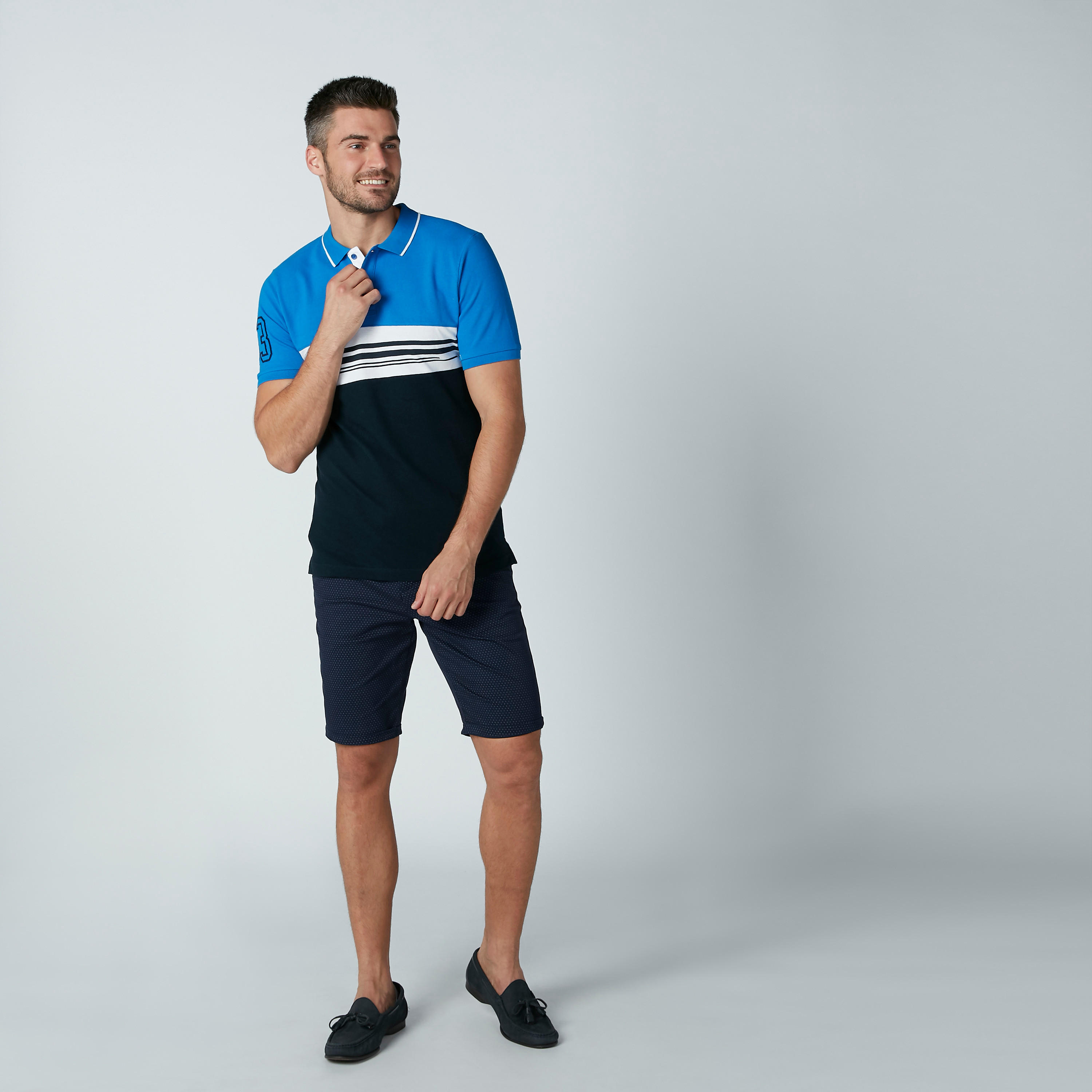 تيشيرت مطرّز بياقة بولو وأكمام قصيرة-men-clothing-tshirtsandpolos-polos-image-3