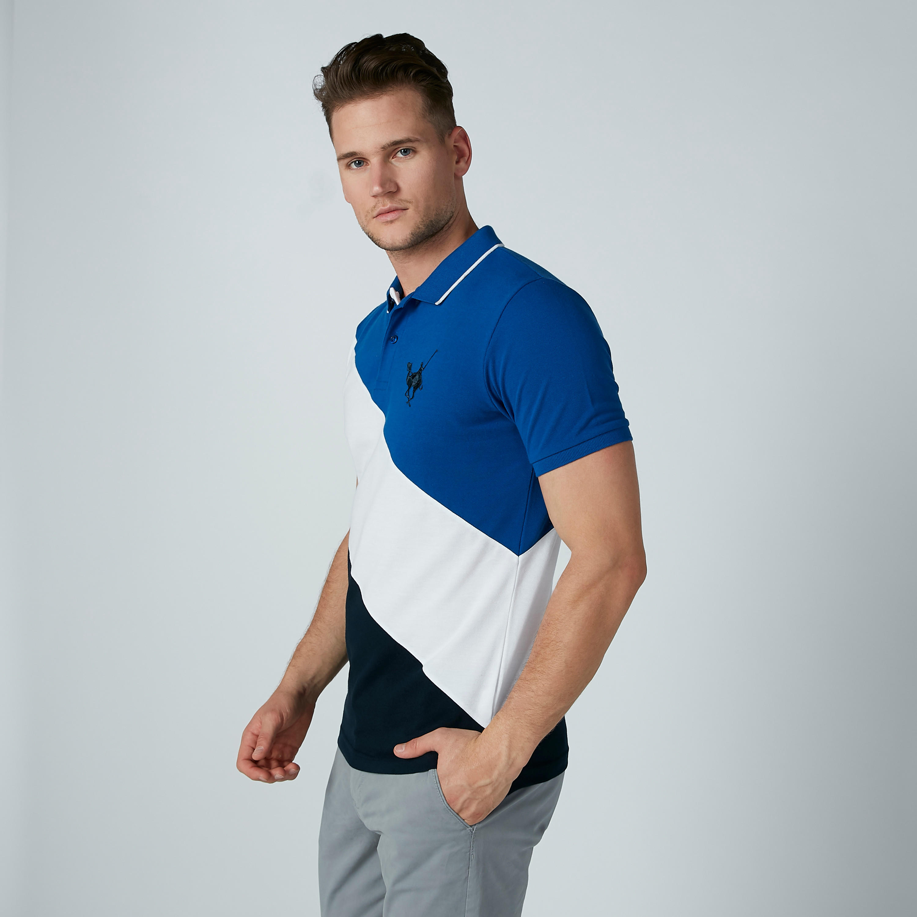 تيشيرت سادة بياقة بولو بأكمام قصيرة-men-clothing-tshirtsandpolos-polos-image-2