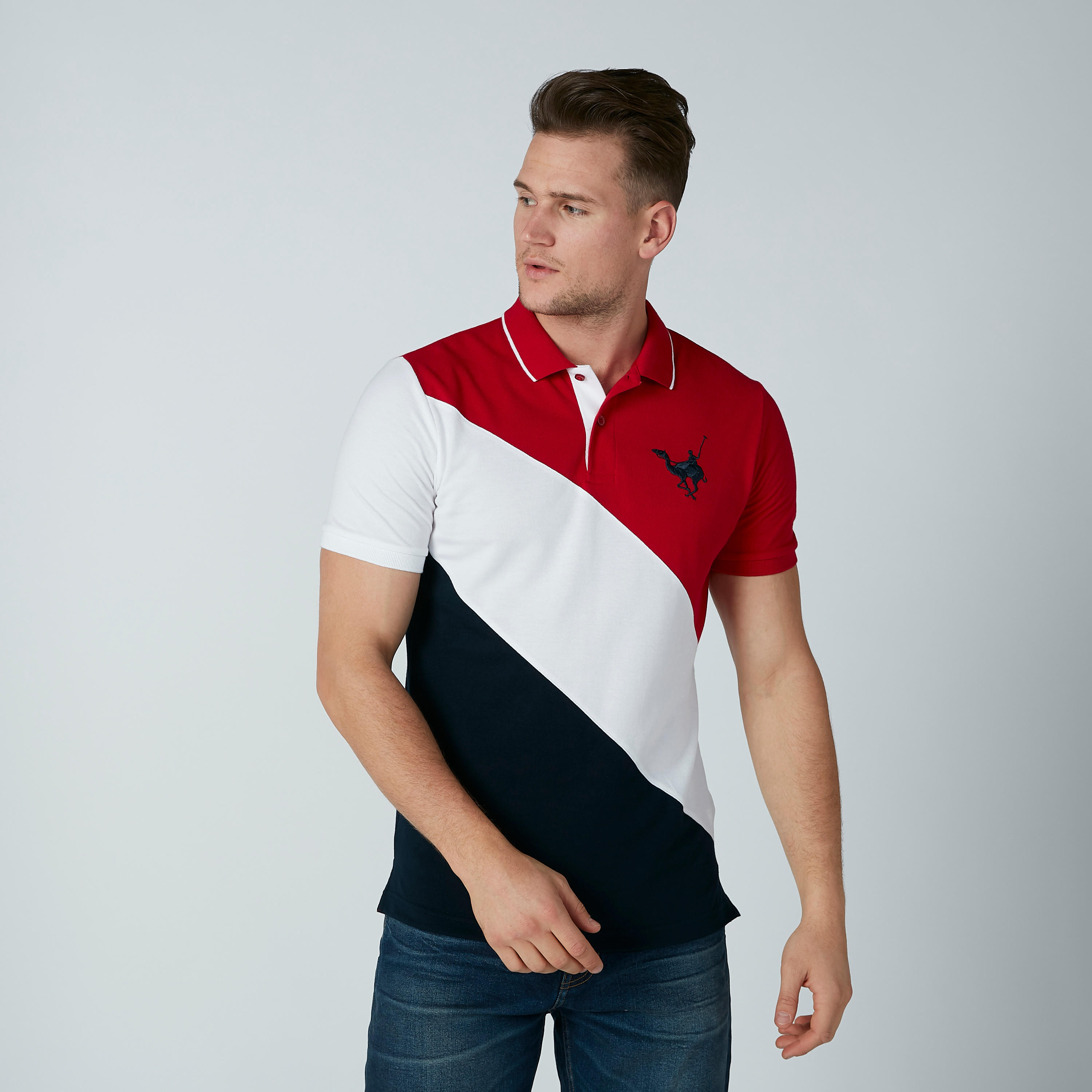 تيشيرت سادة بياقة بولو بأكمام قصيرة-men-clothing-tshirtsandpolos-polos-image-3
