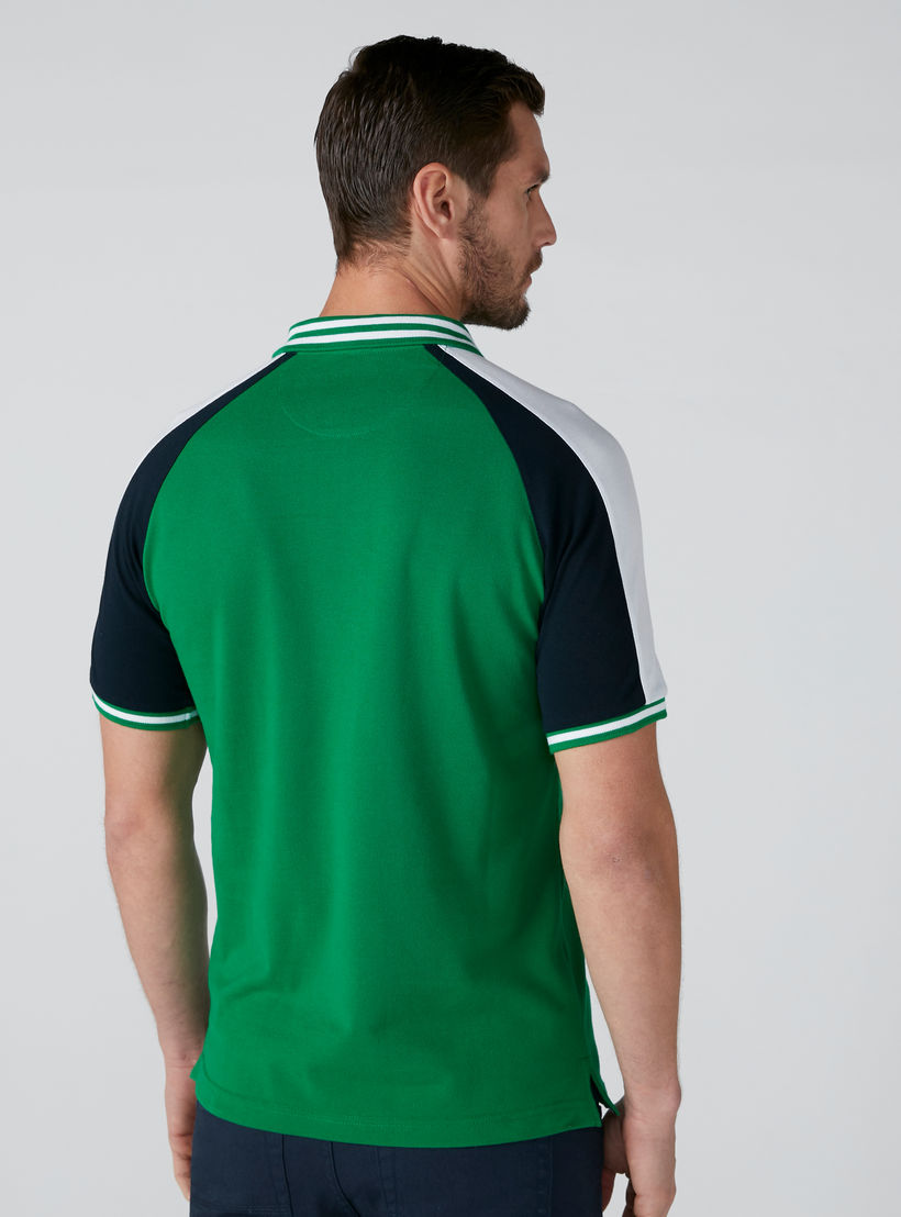 تيشيرت مستدام بتصاميم متباينة ياقة بولو وأكمام مغايرة-men-clothing-tshirtsandpolos-polos-image-2