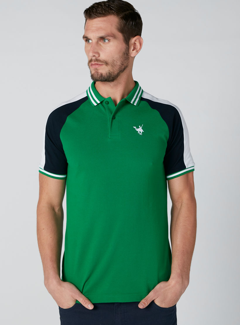 تيشيرت مستدام بتصاميم متباينة ياقة بولو وأكمام مغايرة-men-clothing-tshirtsandpolos-polos-image-3