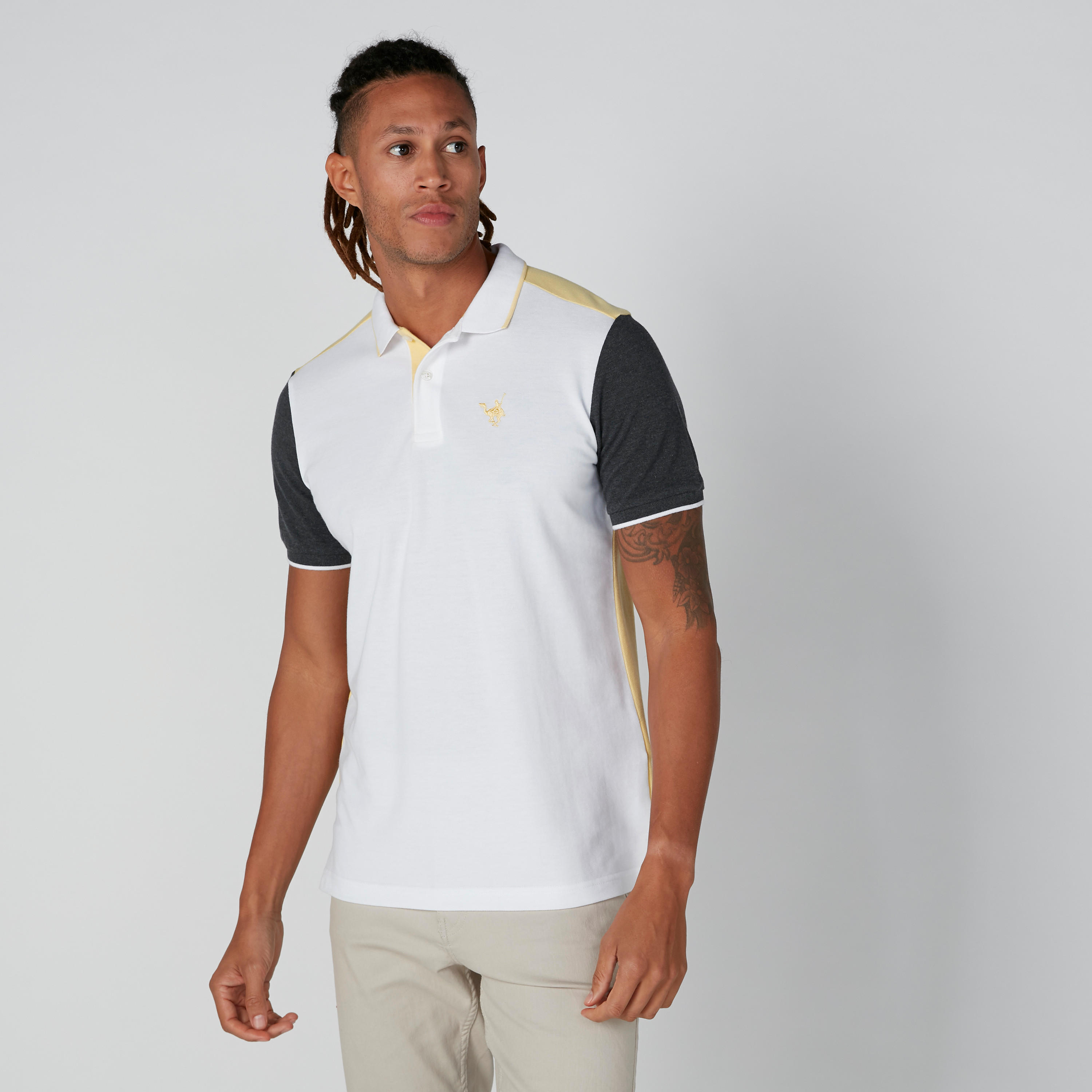 Sustainable Cut and Sew T-Shirt with Polo Neck-men-clothing-tshirtsandpolos-polos-image-1
