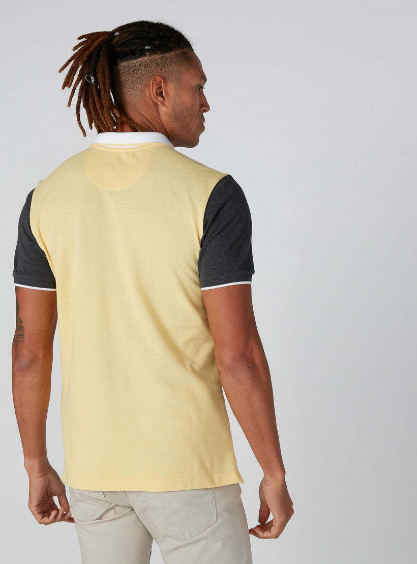 Sustainable Cut and Sew T-Shirt with Polo Neck-men-clothing-tshirtsandpolos-polos-image-3