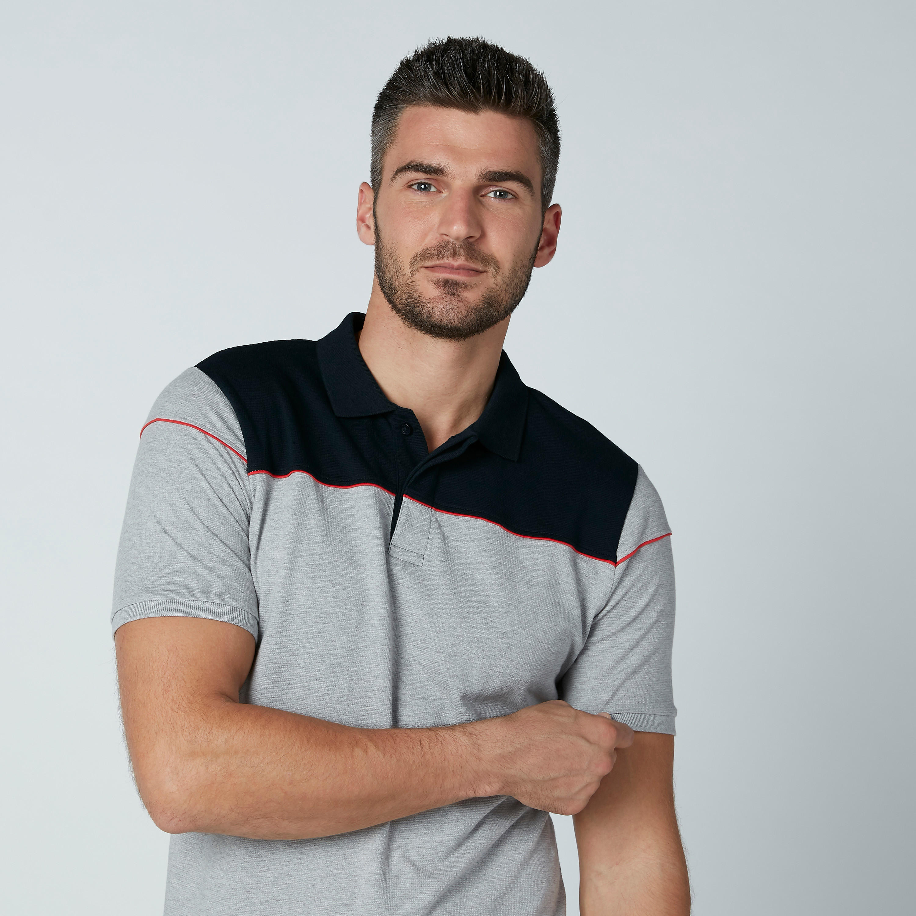 تيشيرت بياقة بولو وأكمام قصيرة ودرزات-men-clothing-tshirtsandpolos-polos-image-3