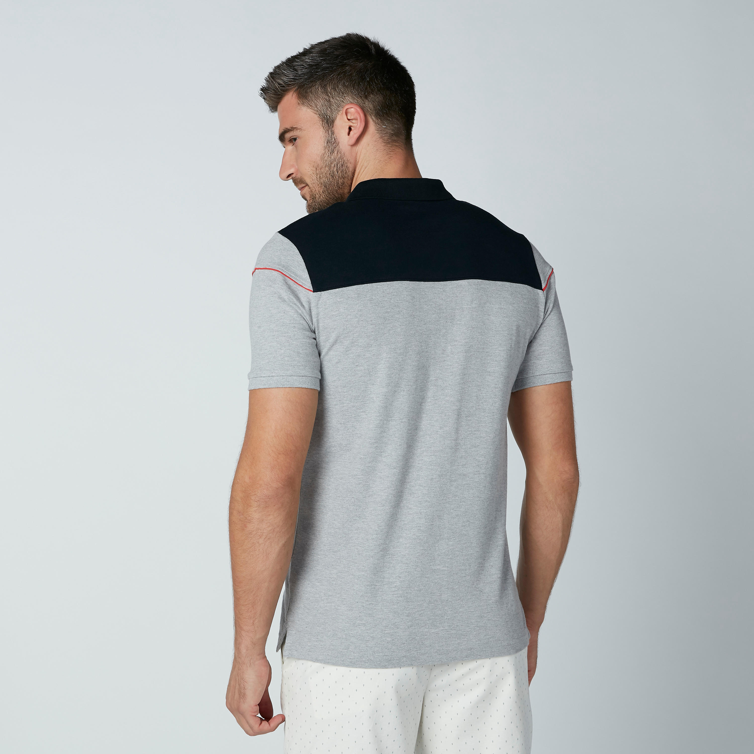 تيشيرت بياقة بولو وأكمام قصيرة ودرزات-men-clothing-tshirtsandpolos-polos-image-4