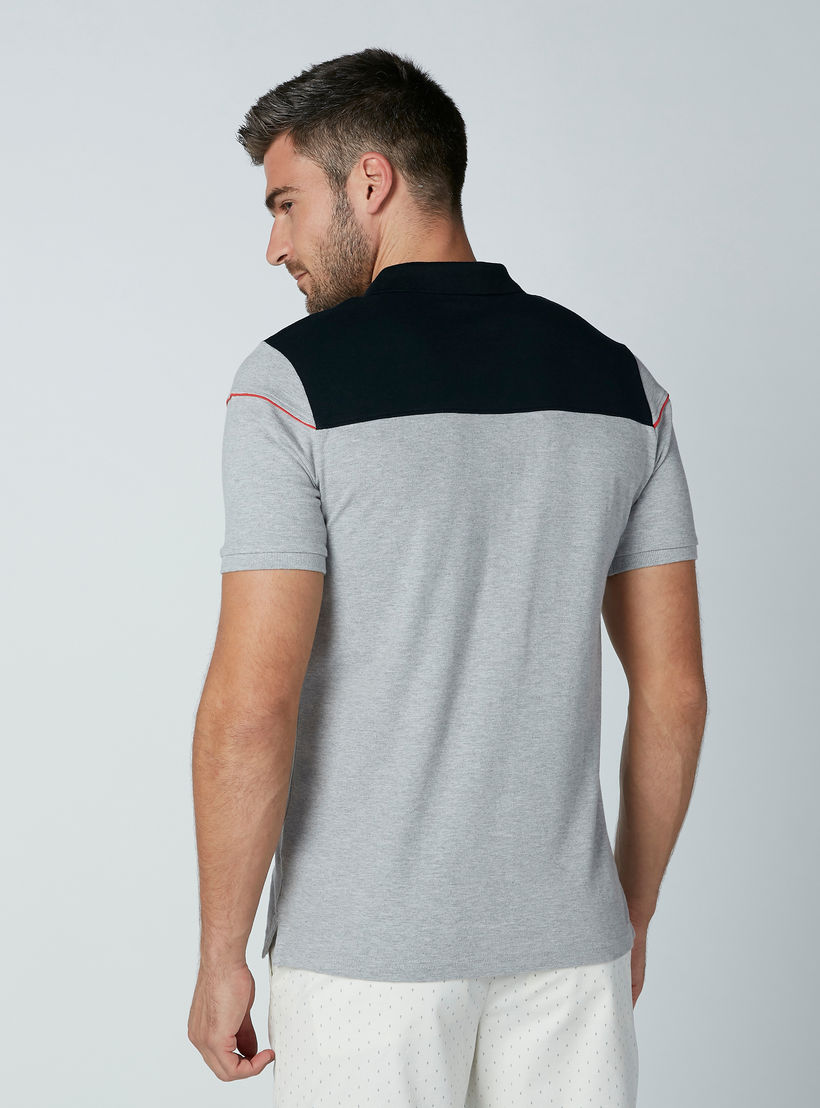 تيشيرت بياقة بولو وأكمام قصيرة ودرزات-men-clothing-tshirtsandpolos-polos-image-4