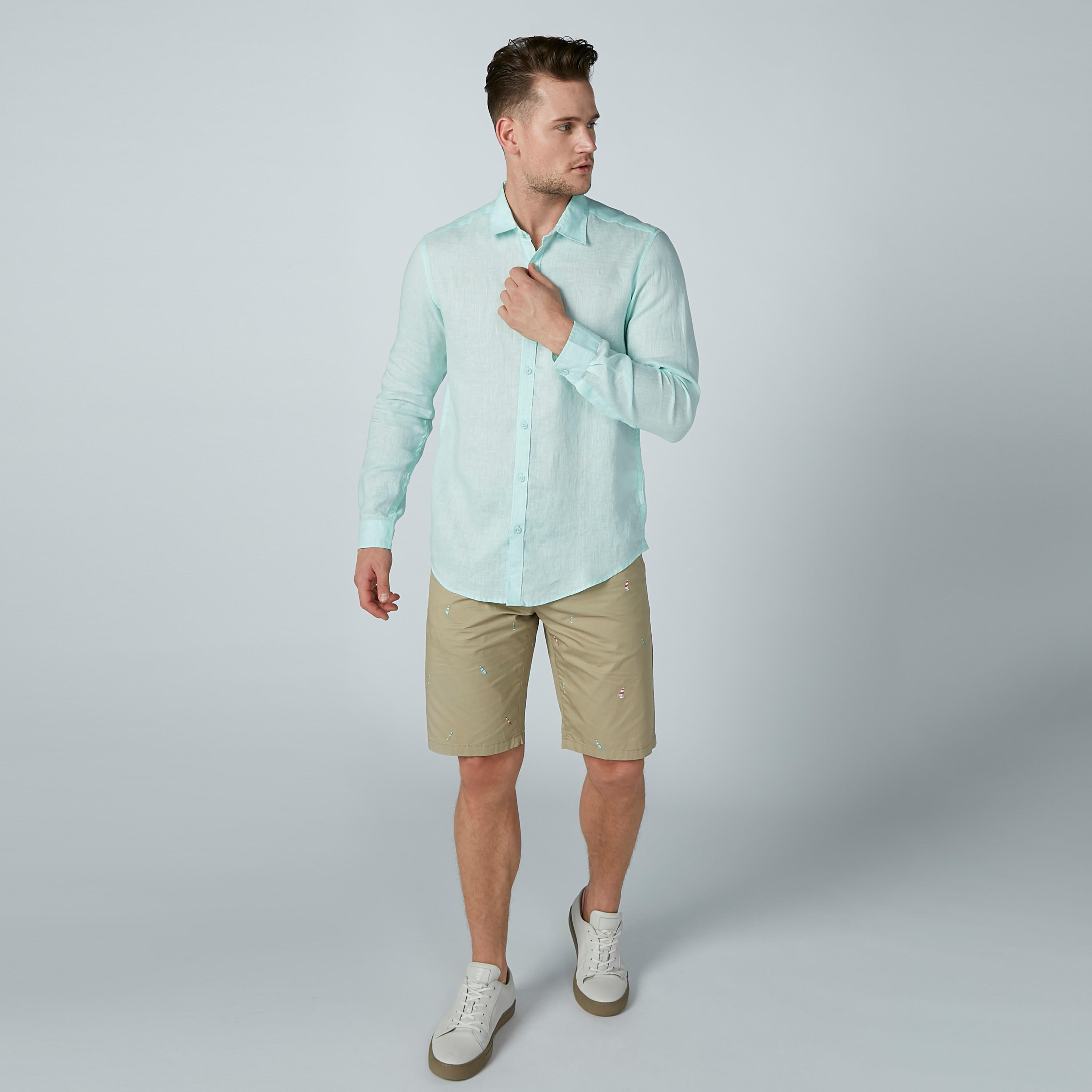 قميص سادة بأكمام طويلة وأزرار-men-clothing-shirts-image-2