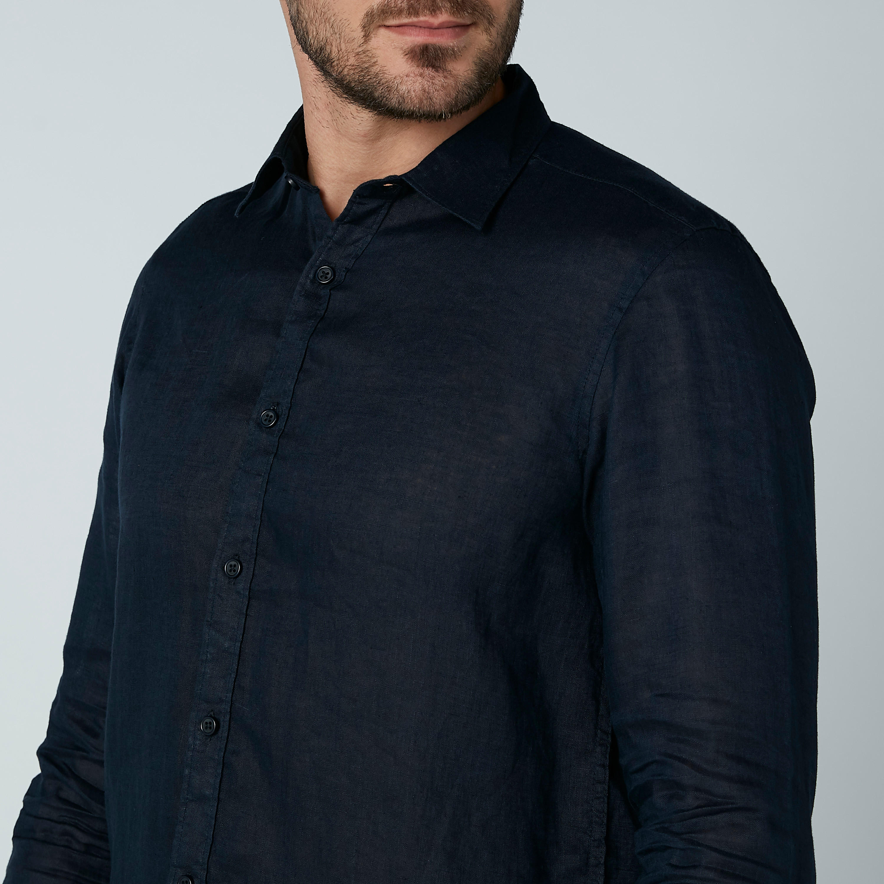 قميص سادة بأكمام طويلة وأزرار-men-clothing-shirts-image-3