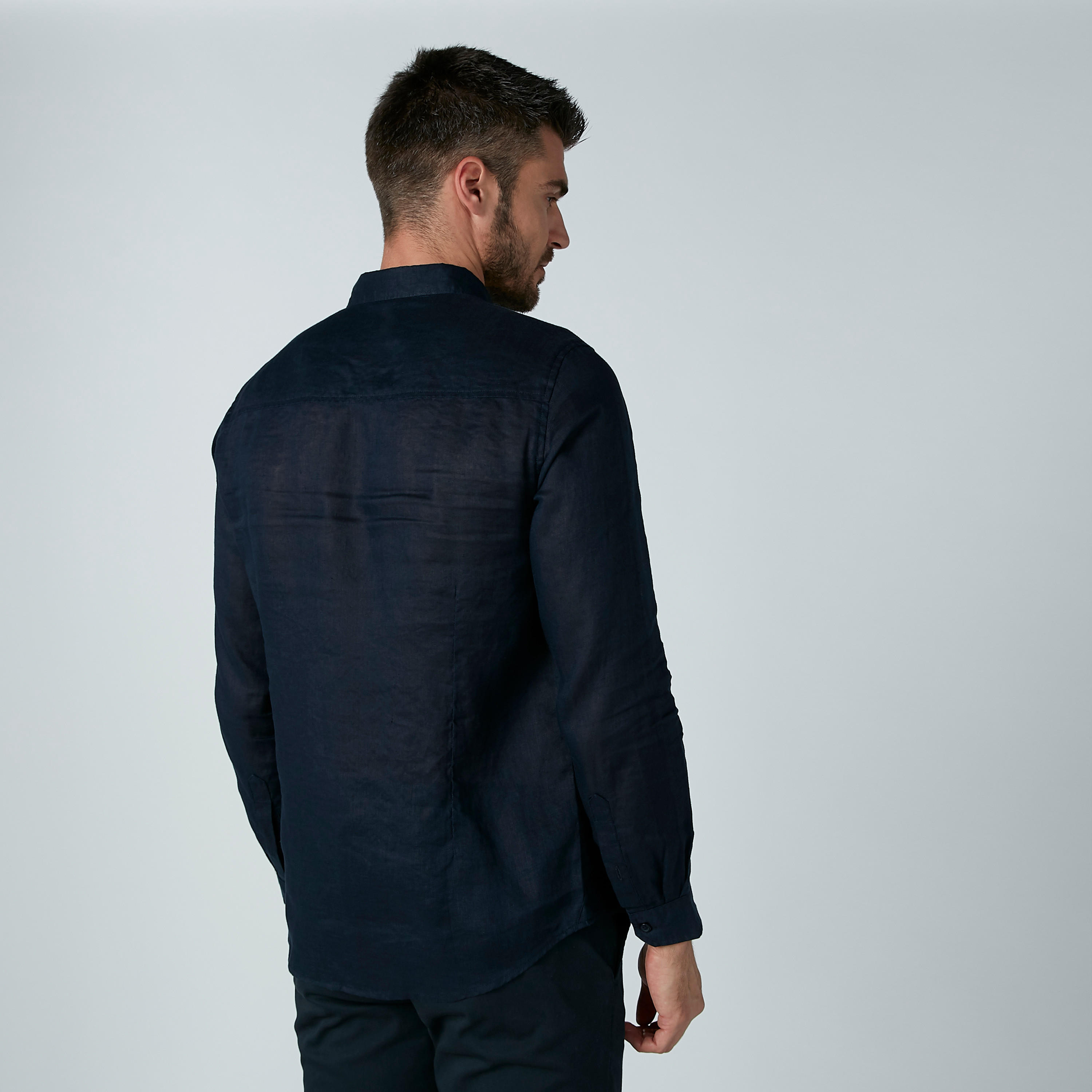قميص سادة بأكمام طويلة وأزرار-men-clothing-shirts-image-2
