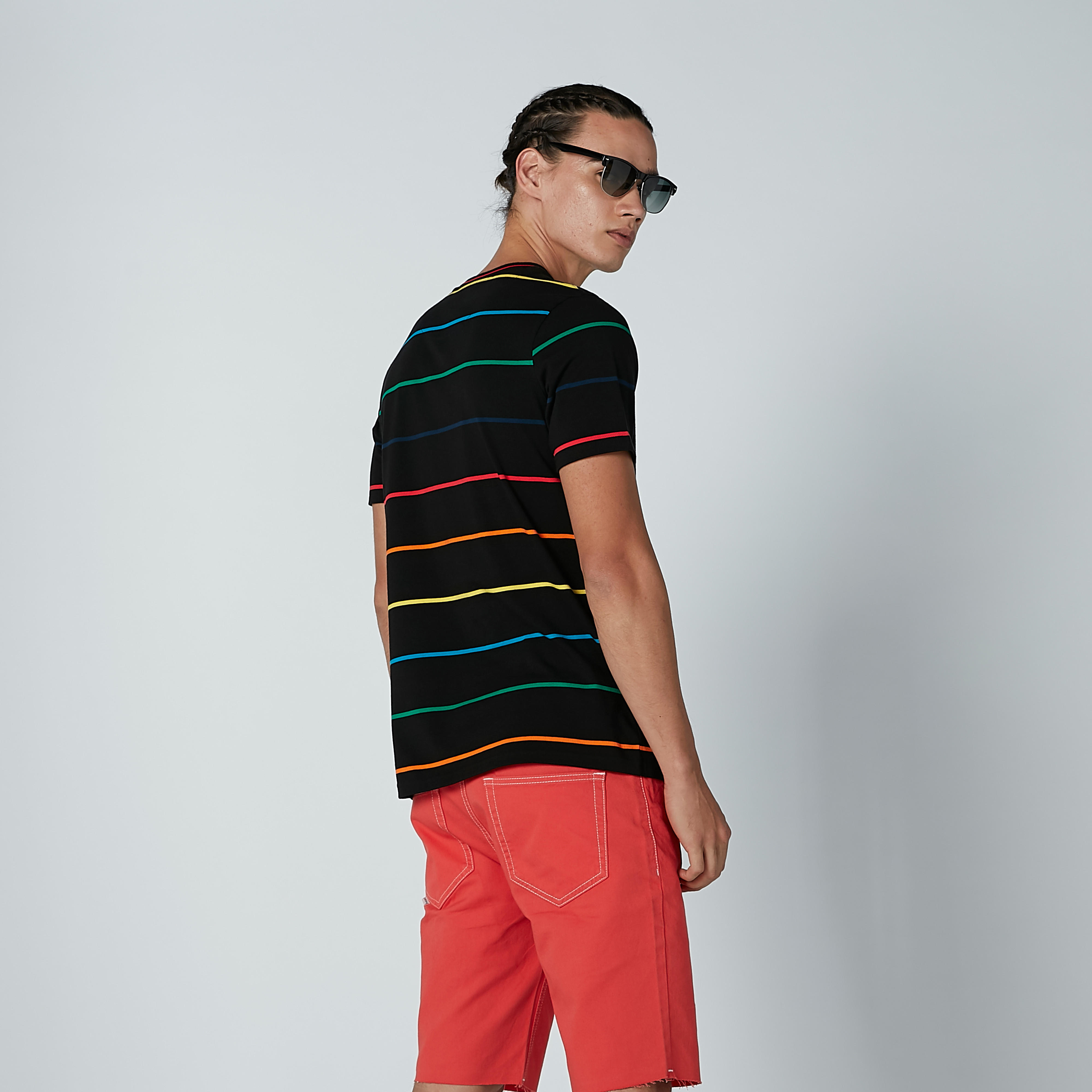 تيشيرت مقلّم بياقة مستديرة وأكمام قصيرة-men-clothing-tshirtsandpolos-tshirts-image-3