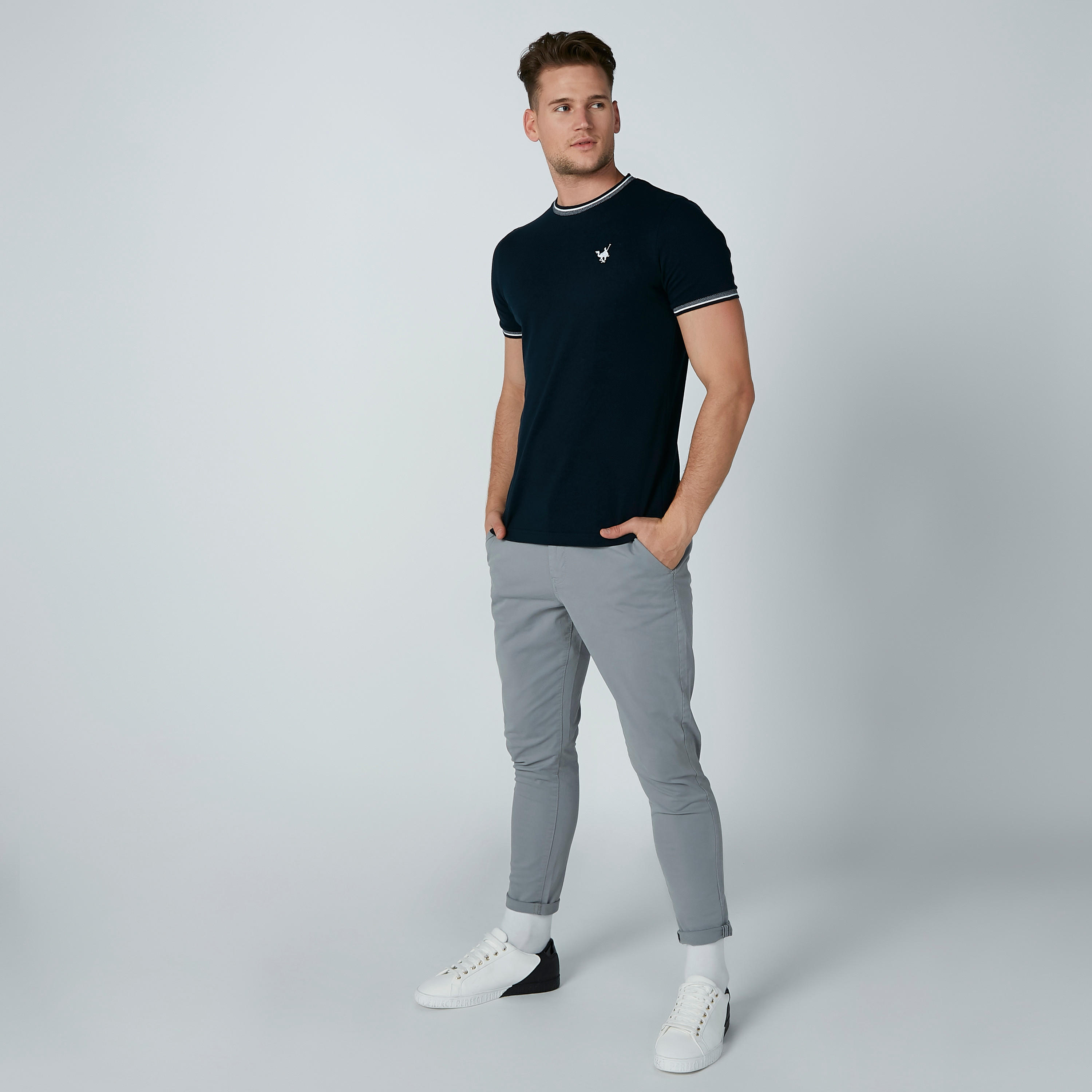 Solid T-shirt with Short Sleeves and Round Neck-men-clothing-tshirtsandpolos-tshirts-image-2
