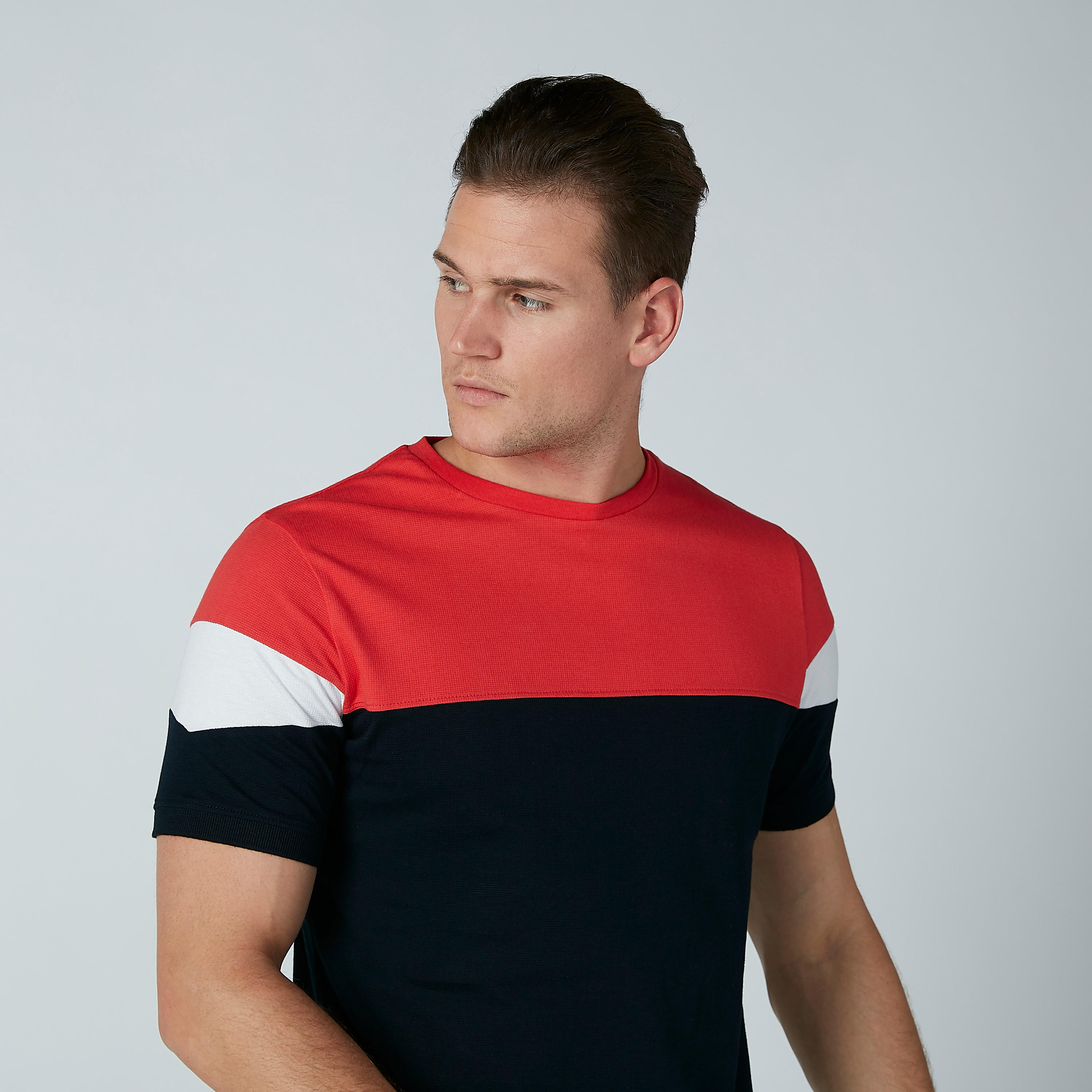 Plain T-shirt with Crew Neck and Short Sleeves-men-clothing-tshirtsandpolos-tshirts-image-2