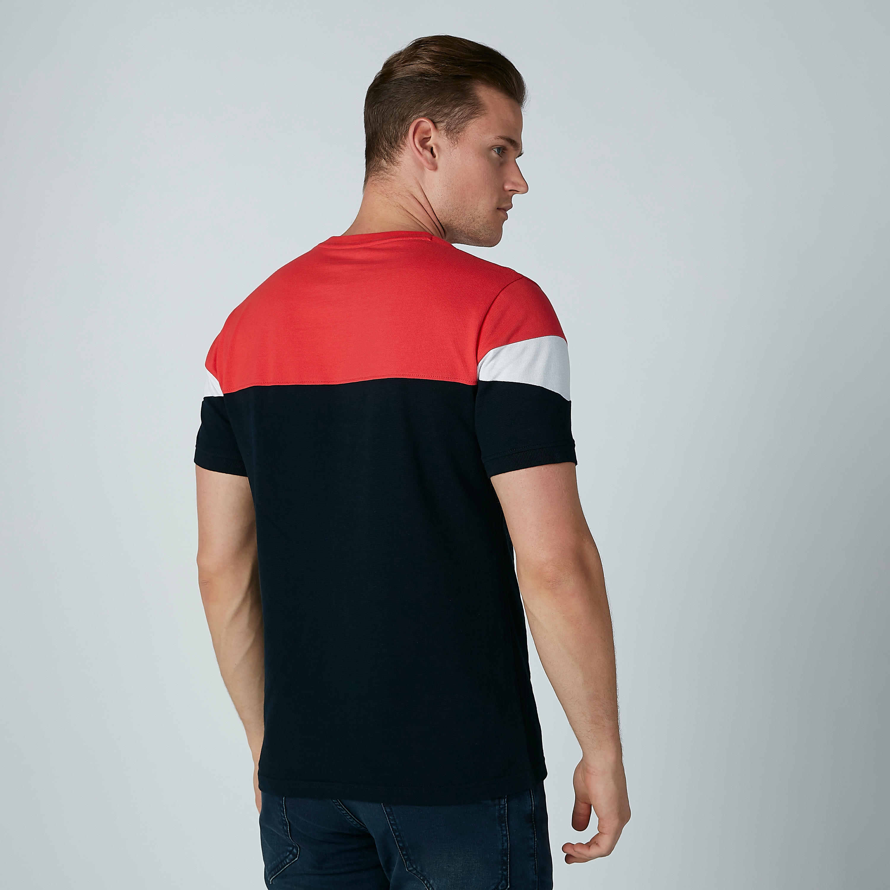 Plain T-shirt with Crew Neck and Short Sleeves-men-clothing-tshirtsandpolos-tshirts-image-3