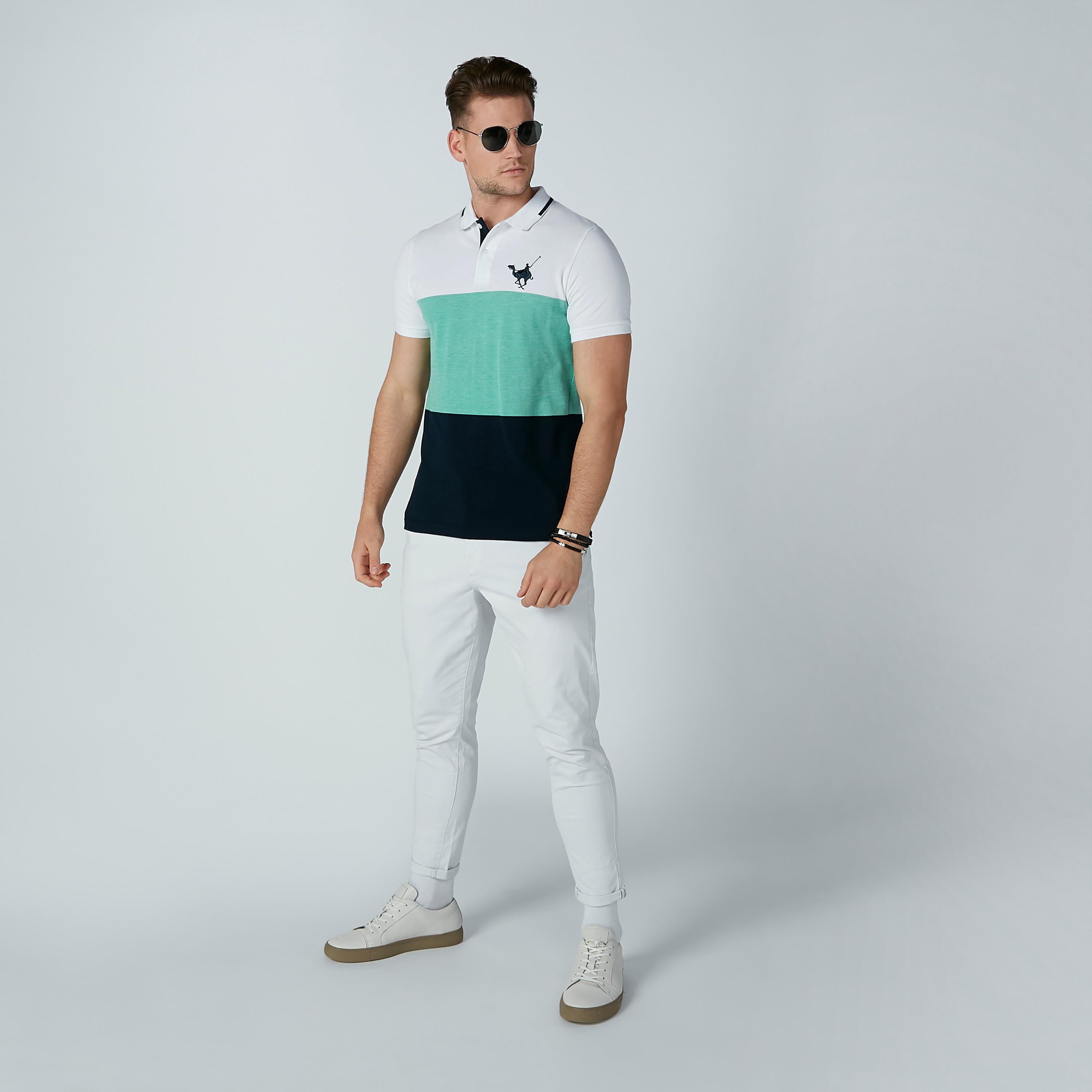 تيشيرت مقلّم بياقة بولو وأكمام قصيرة-men-clothing-tshirtsandpolos-polos-image-5