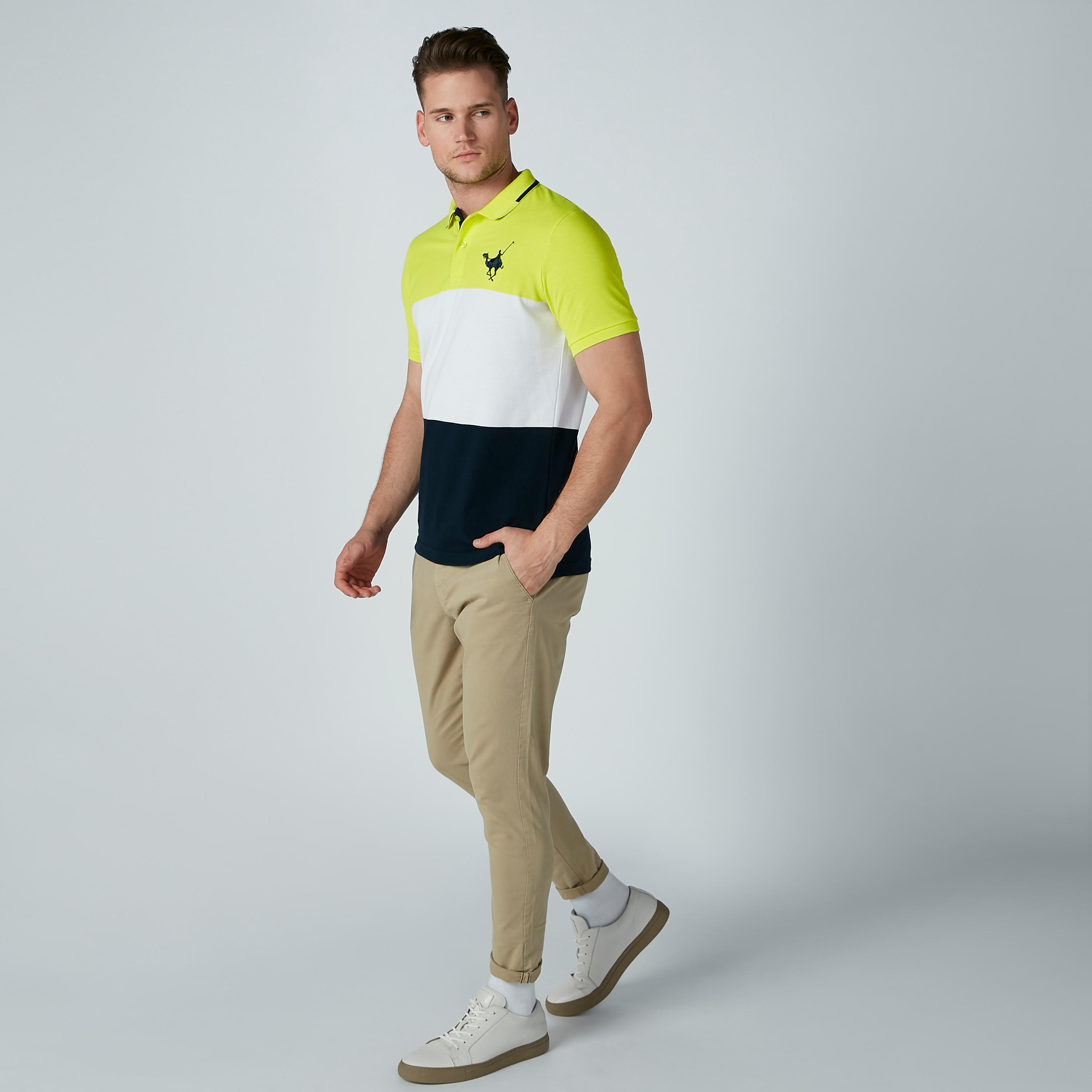 تيشيرت مقلّم بياقة بولو وأكمام قصيرة-men-clothing-tshirtsandpolos-polos-image-1