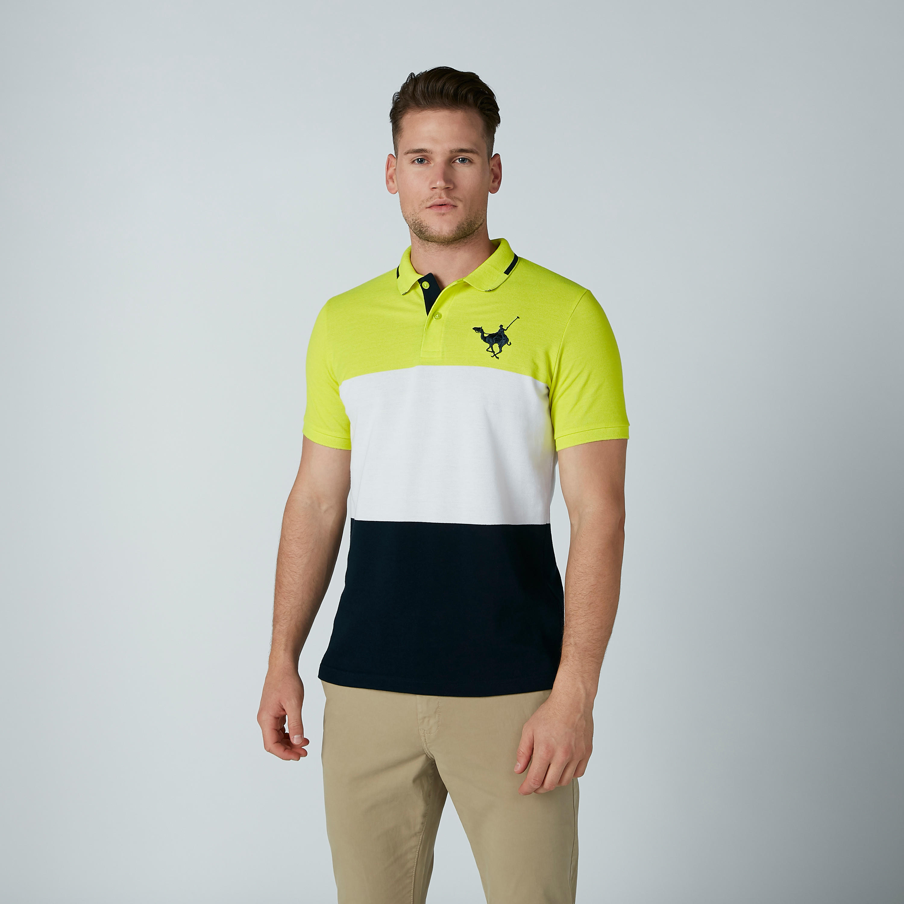 تيشيرت مقلّم بياقة بولو وأكمام قصيرة-men-clothing-tshirtsandpolos-polos-image-2