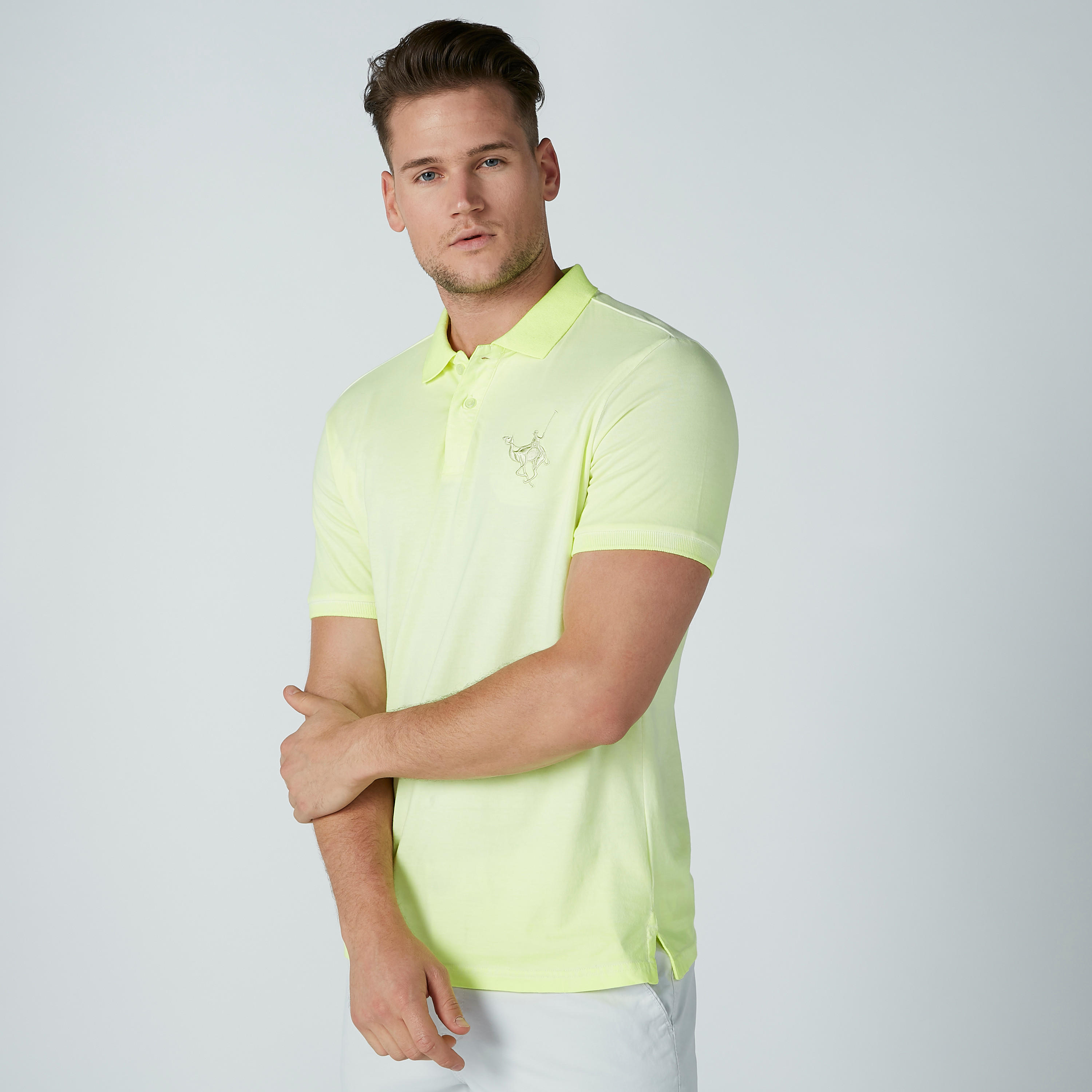 تيشيرت مطرّز بياقة بولو وأكمام قصيرة-men-clothing-tshirtsandpolos-polos-image-3