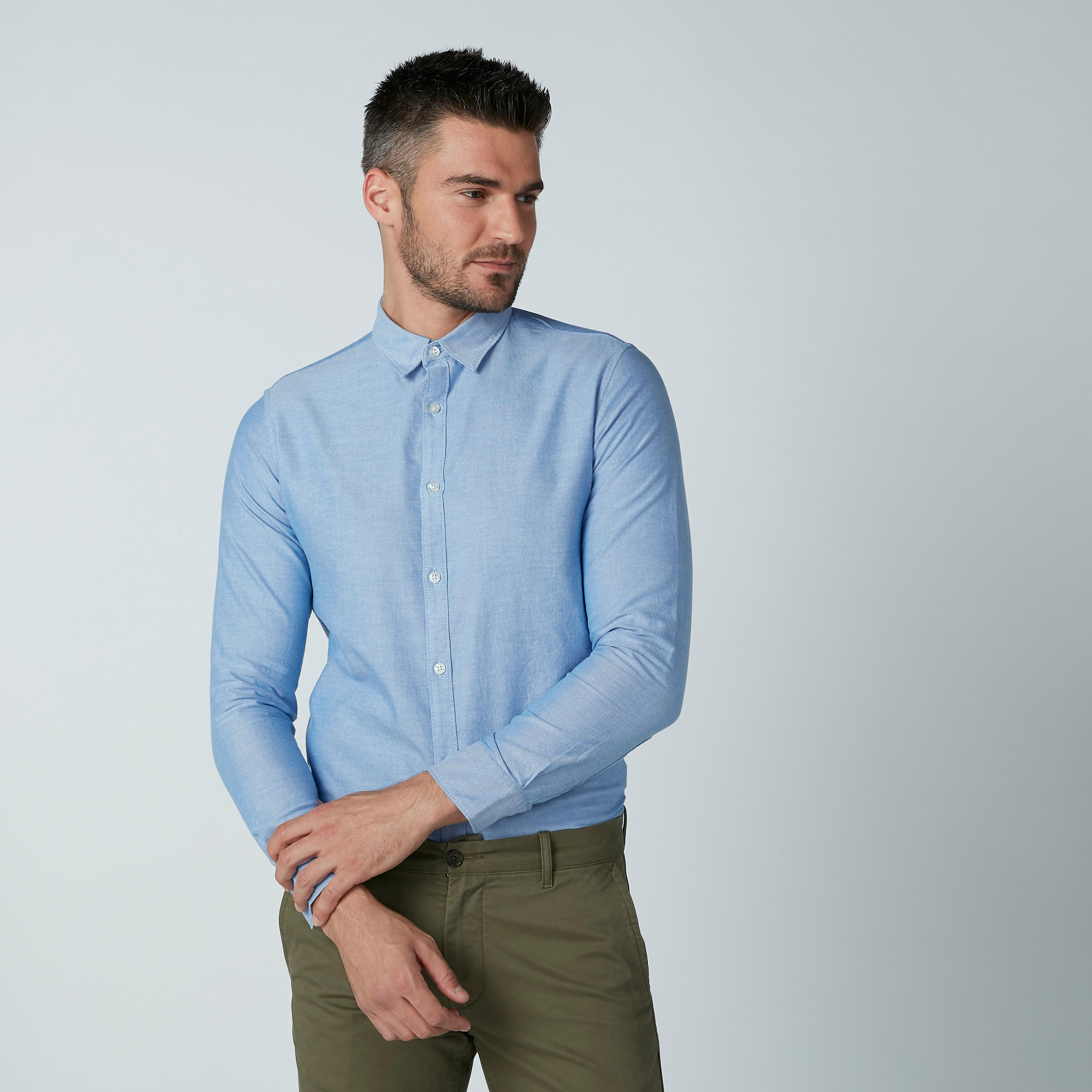 Solid Formal Shirt with Long Sleeves-men-clothing-shirts-image-1