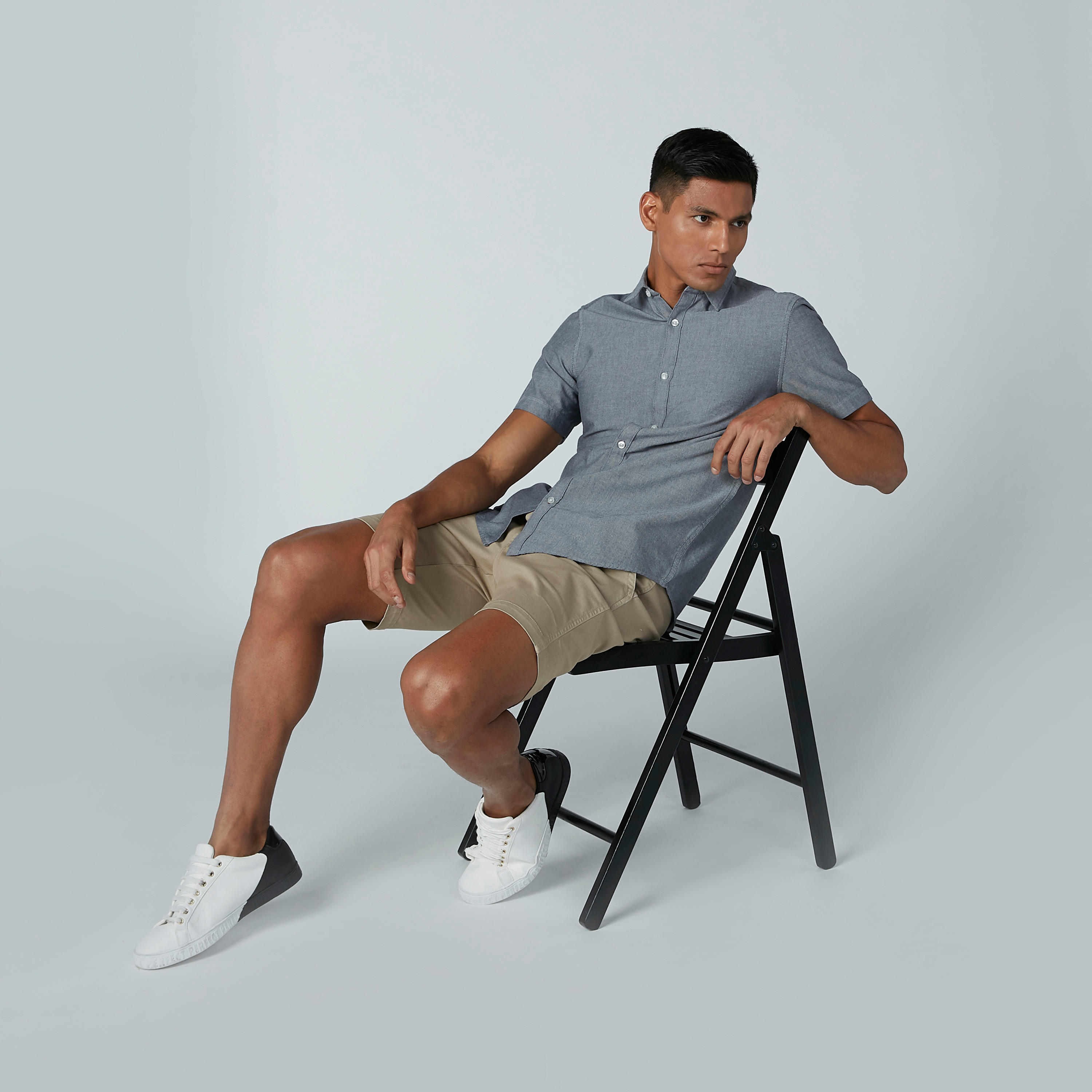 قميص سادة بأكمام قصيرة-men-clothing-shirts-image-2