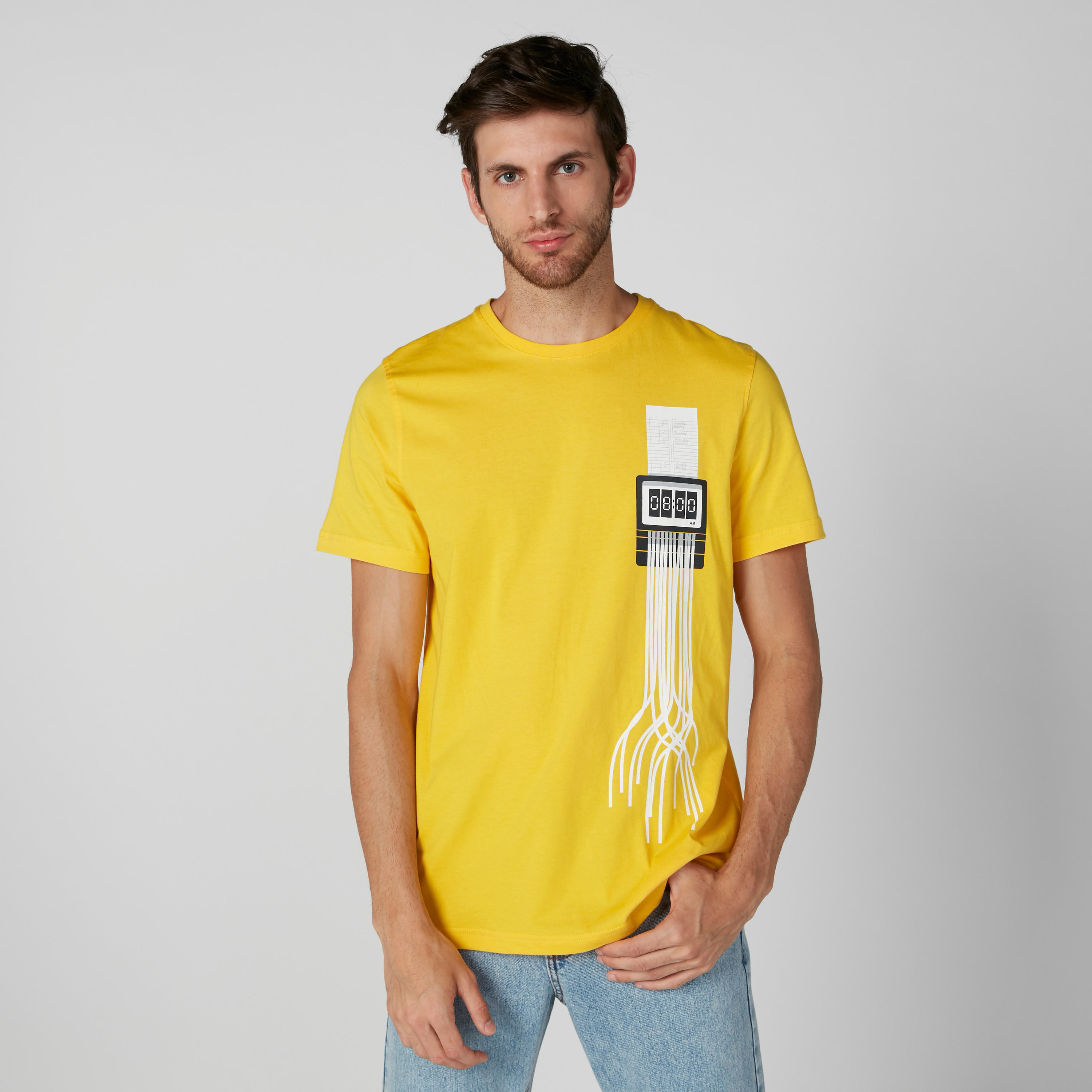 Printed T-Shirt with Round Neck and Short Sleeves-men-clothing-tshirtsandpolos-tshirts-image-3