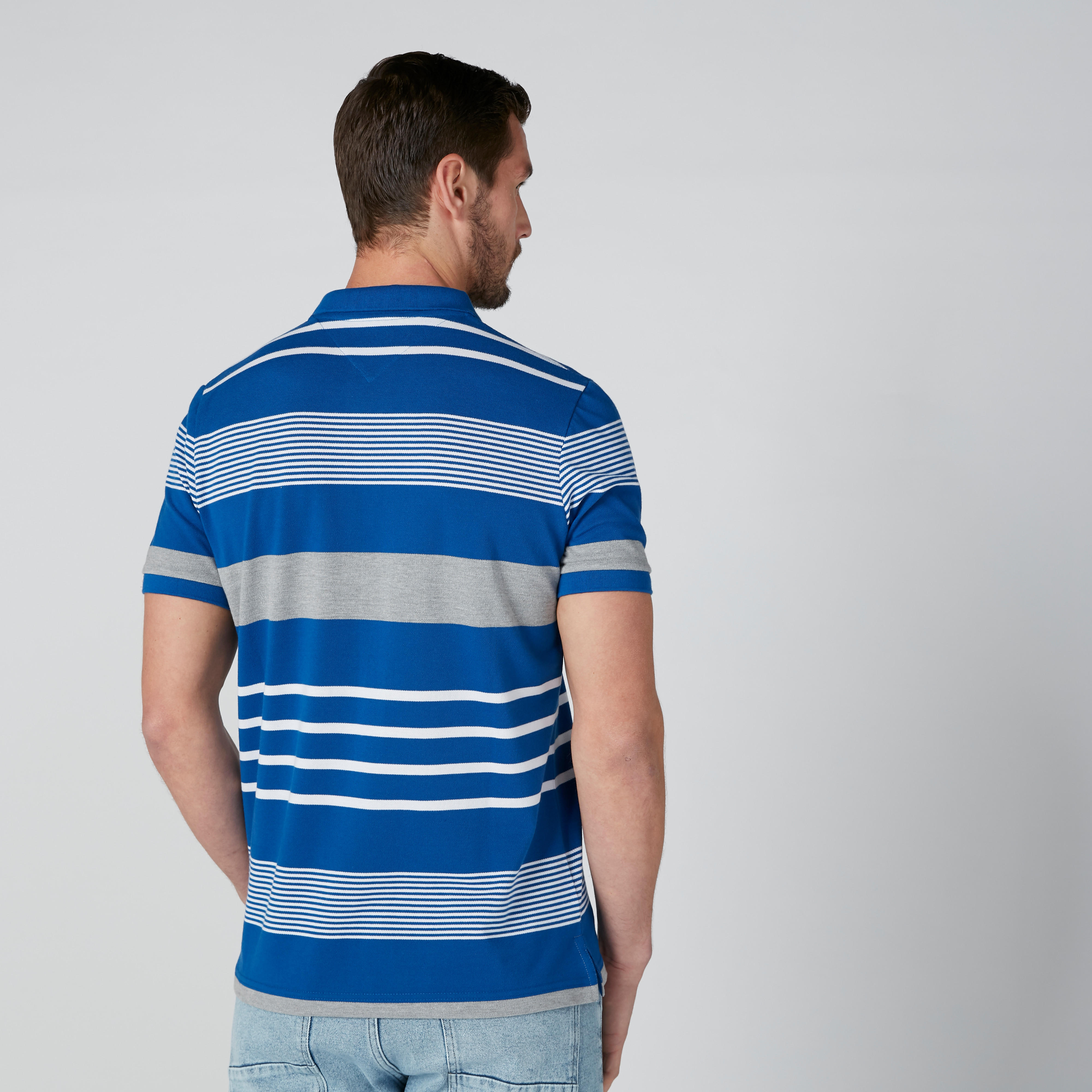تيشيرت مستدام مقلّم بياقة بولو وأكمام قصيرة-men-clothing-tshirtsandpolos-polos-image-2