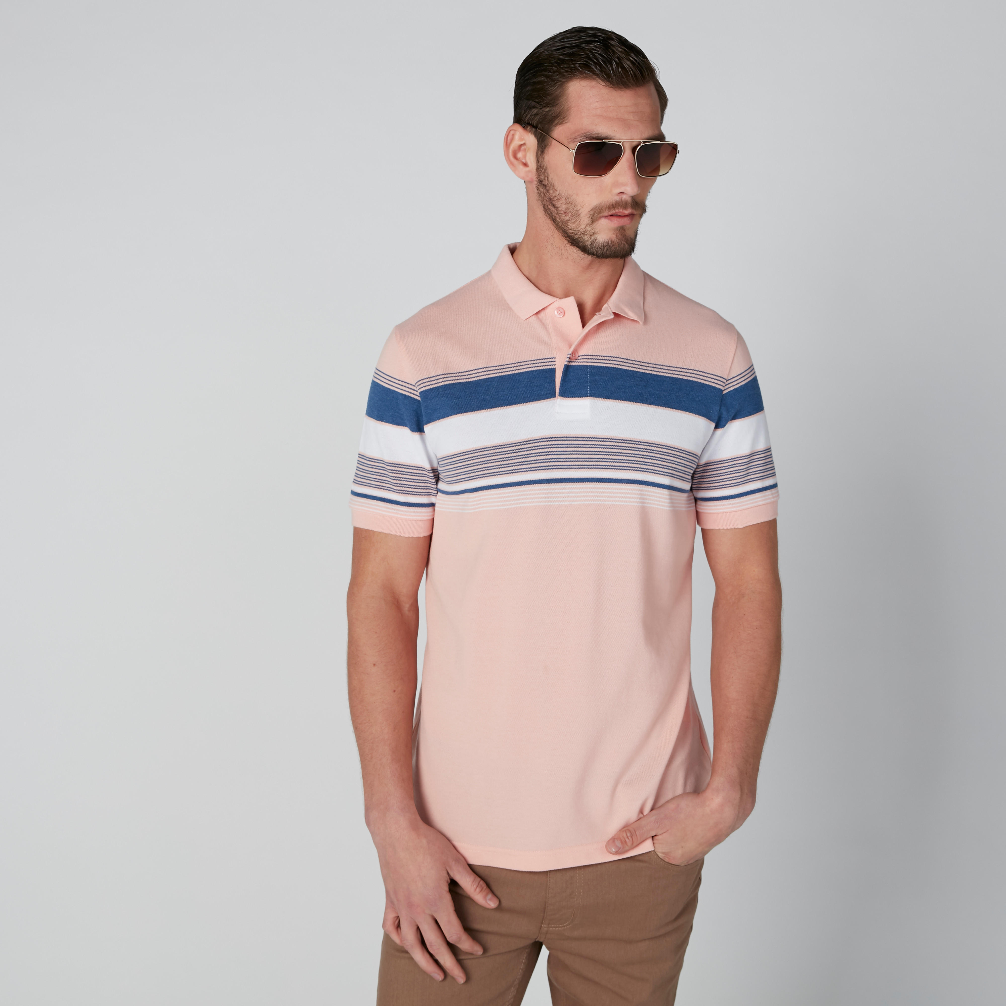 تيشيرت مستدام بولو سليم فيت مقلّم -men-clothing-tshirtsandpolos-polos-image-10
