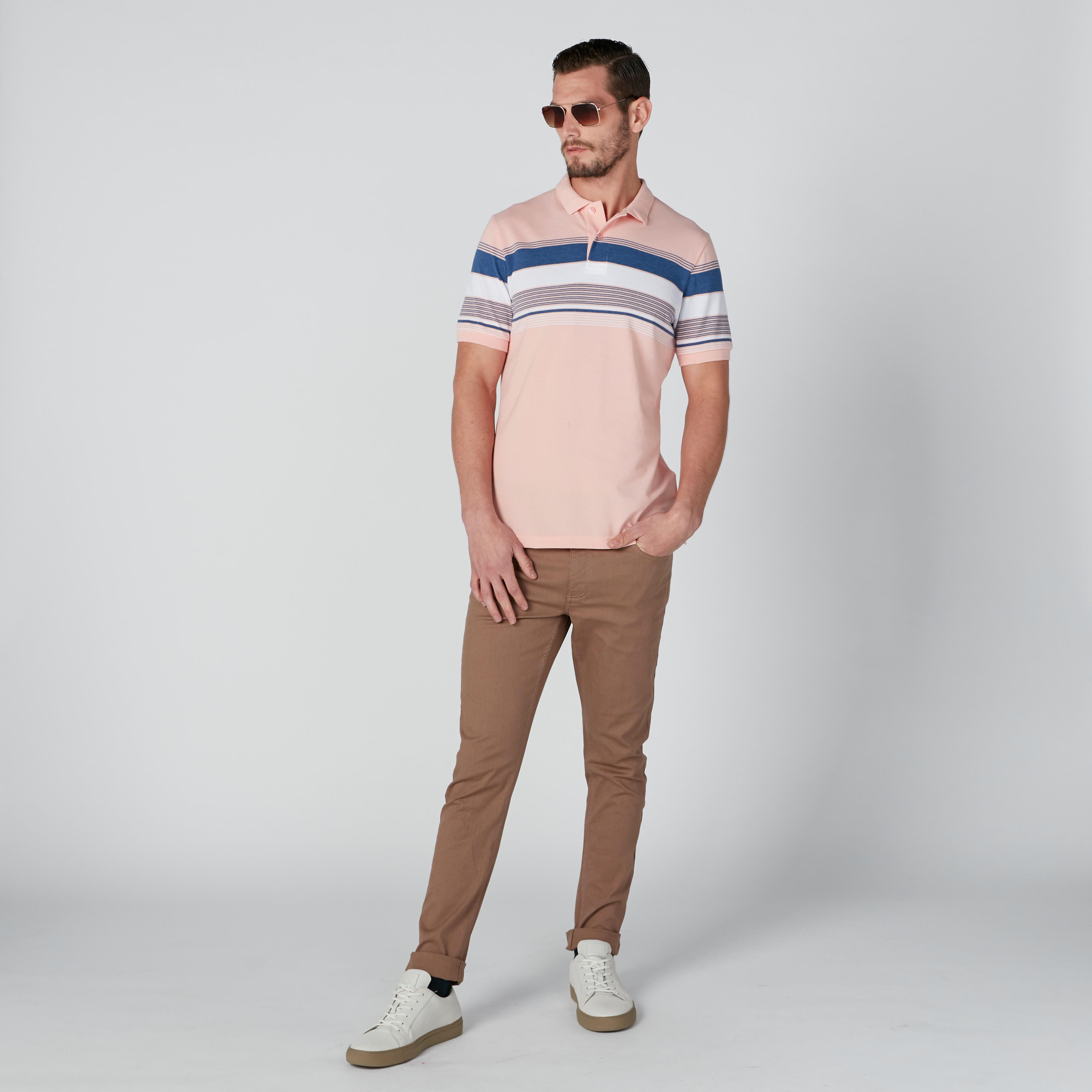 تيشيرت مستدام بولو سليم فيت مقلّم -men-clothing-tshirtsandpolos-polos-image-12
