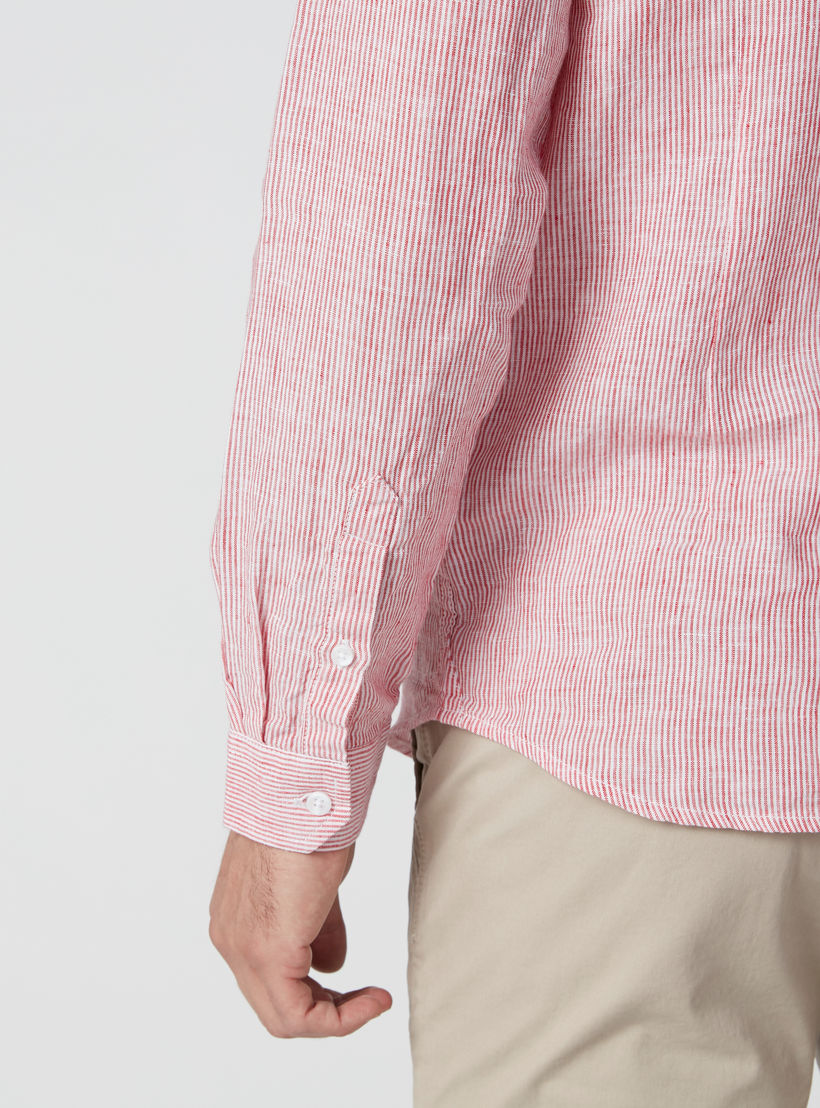 قميص مقلّم بأكمام طويلة وأزرار-men-clothing-shirts-image-2