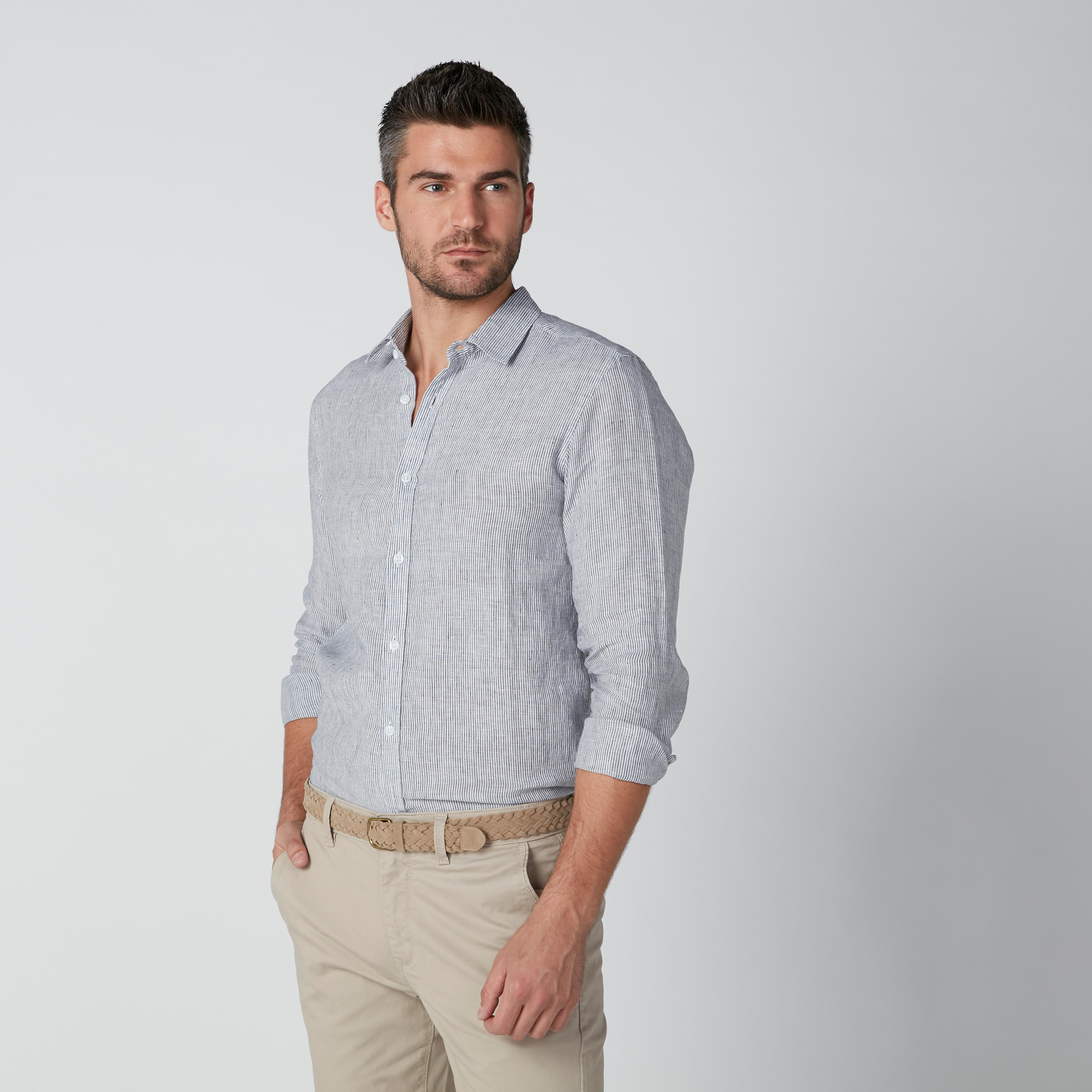 قميص مقلّم بأكمام طويلة وأزرار-men-clothing-shirts-image-2