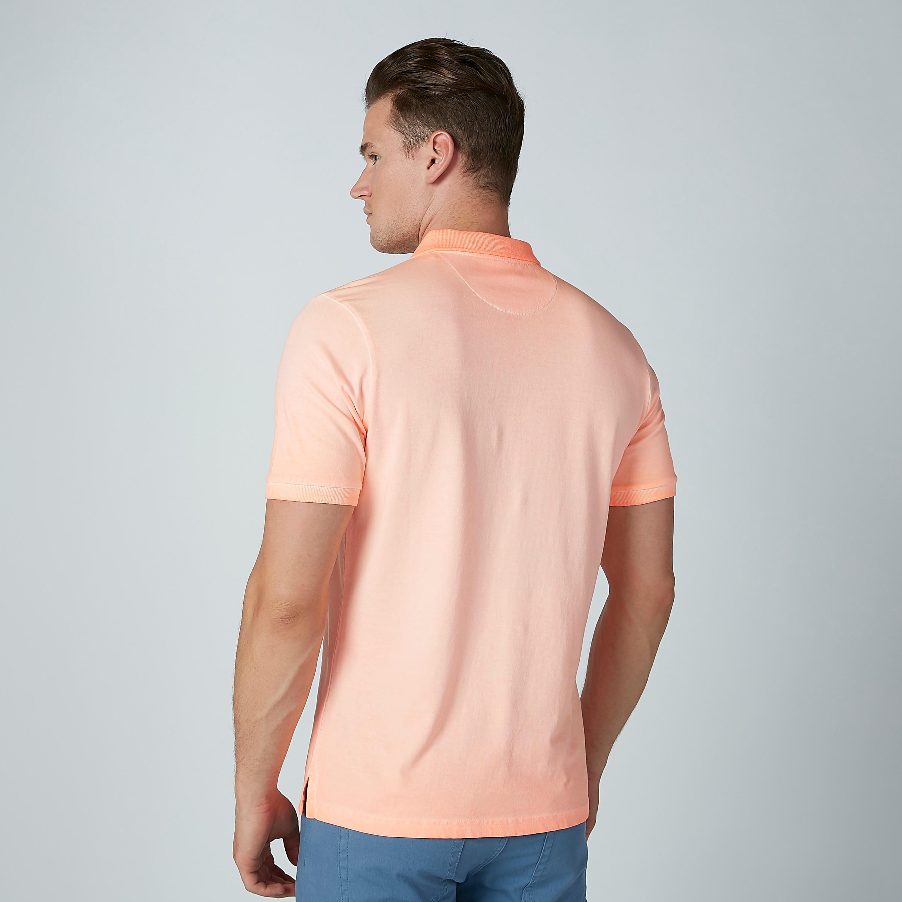 Solid Polo Neck T-shirt with Short Sleeves-men-clothing-tshirtsandpolos-polos-image-4