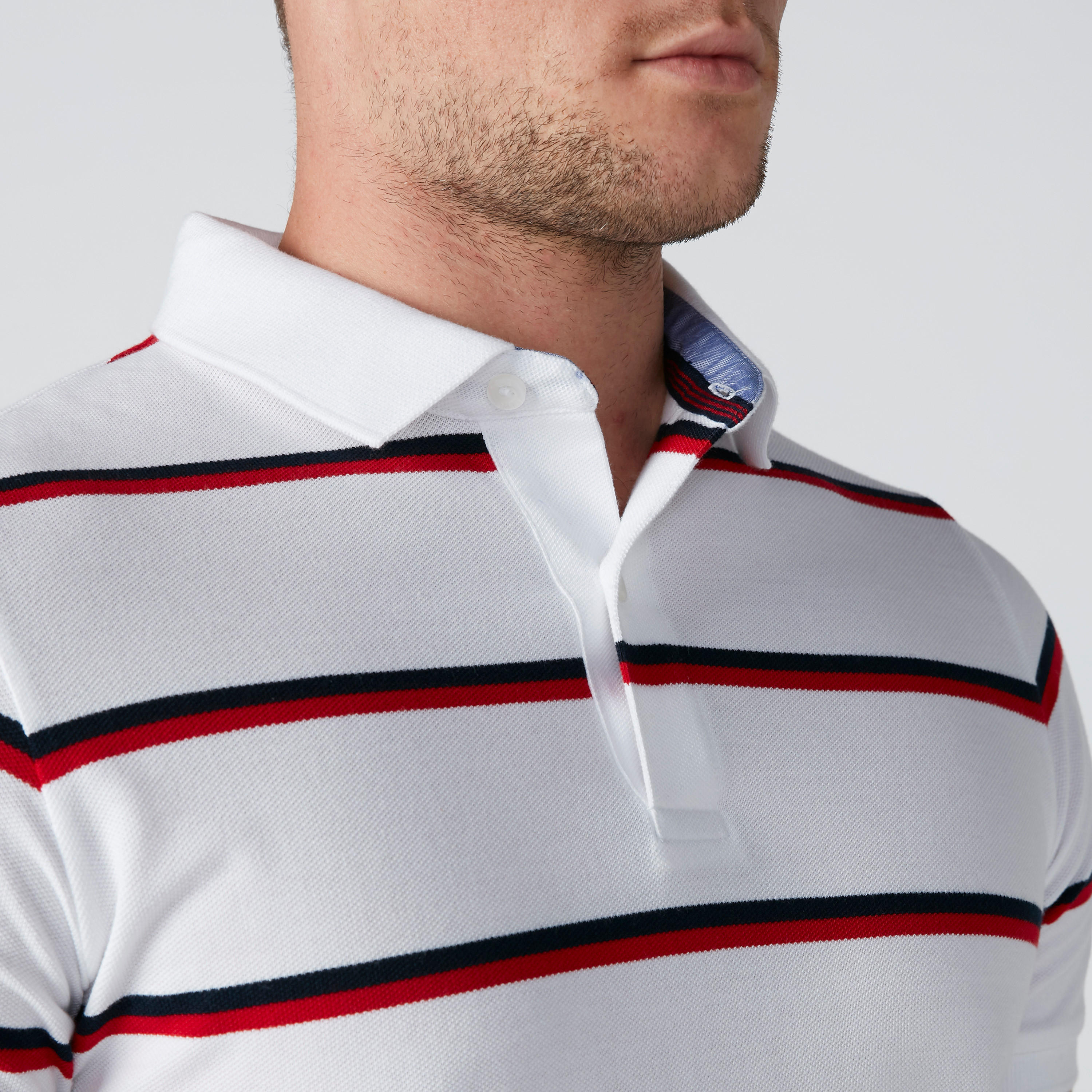 تيشيرت مقلّم بياقة بولو وأكمام قصيرة-men-clothing-tshirtsandpolos-polos-image-4