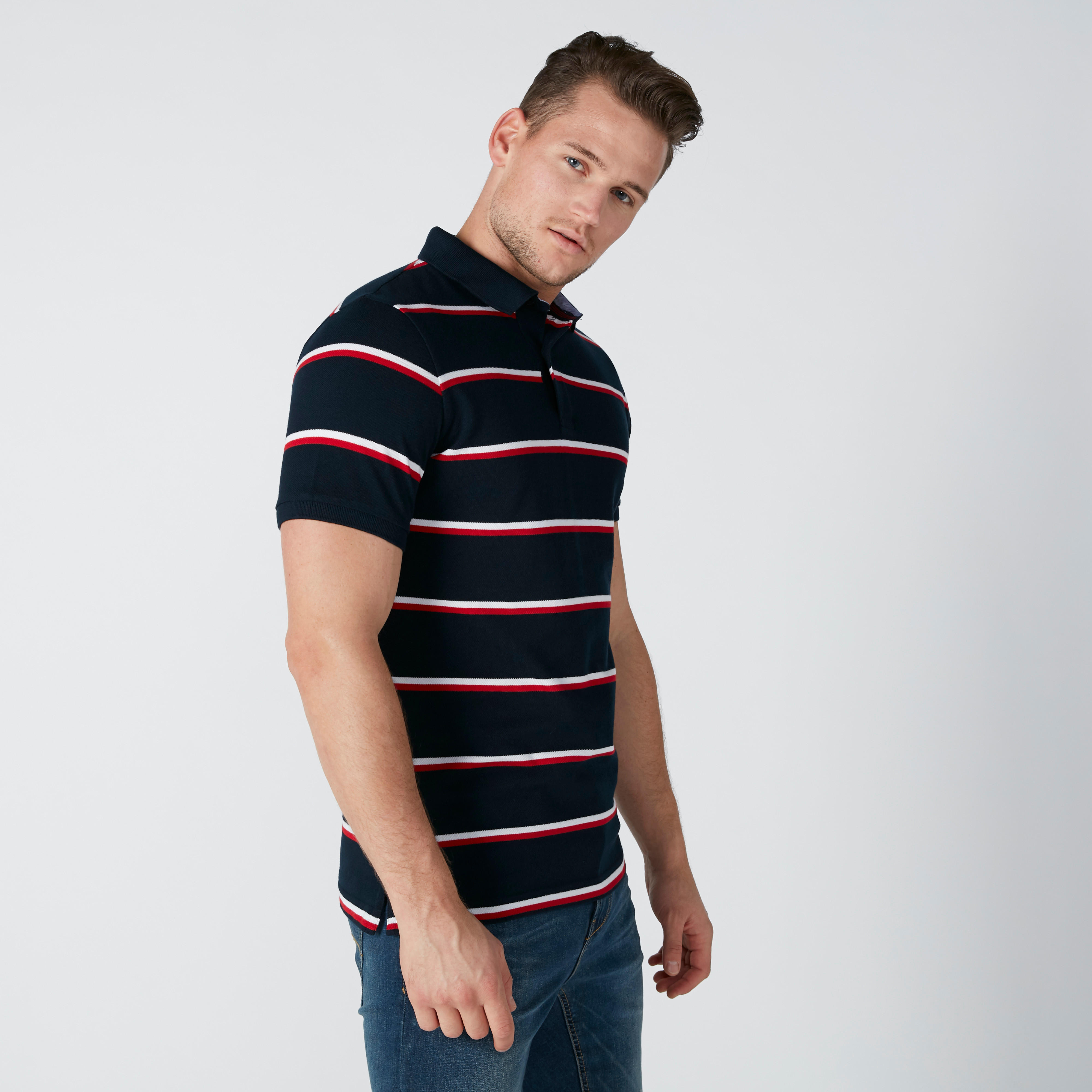 تيشيرت مقلّم بياقة بولو-men-clothing-tshirtsandpolos-polos-image-3